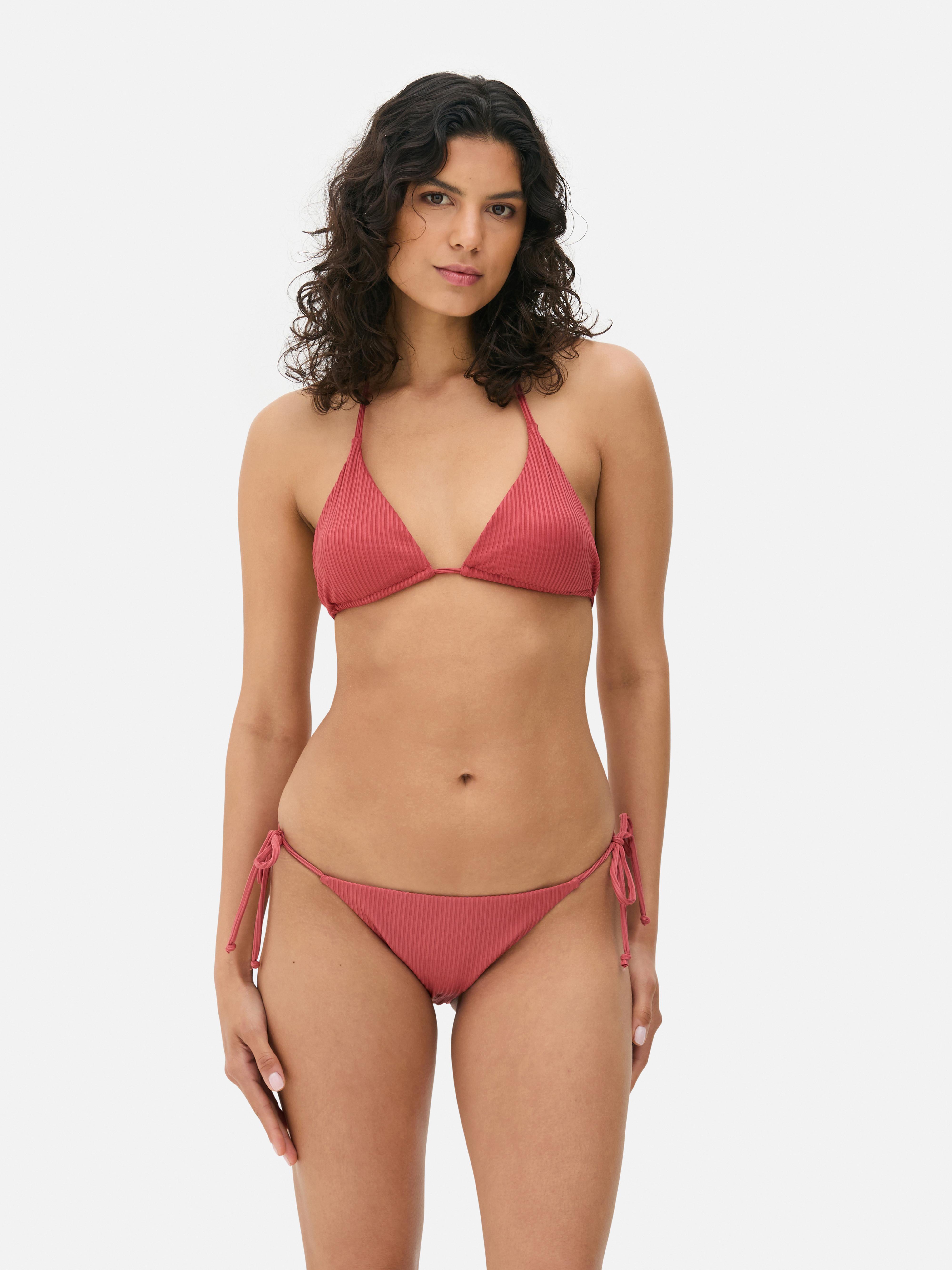 Ribbed Triangle Bikini Top