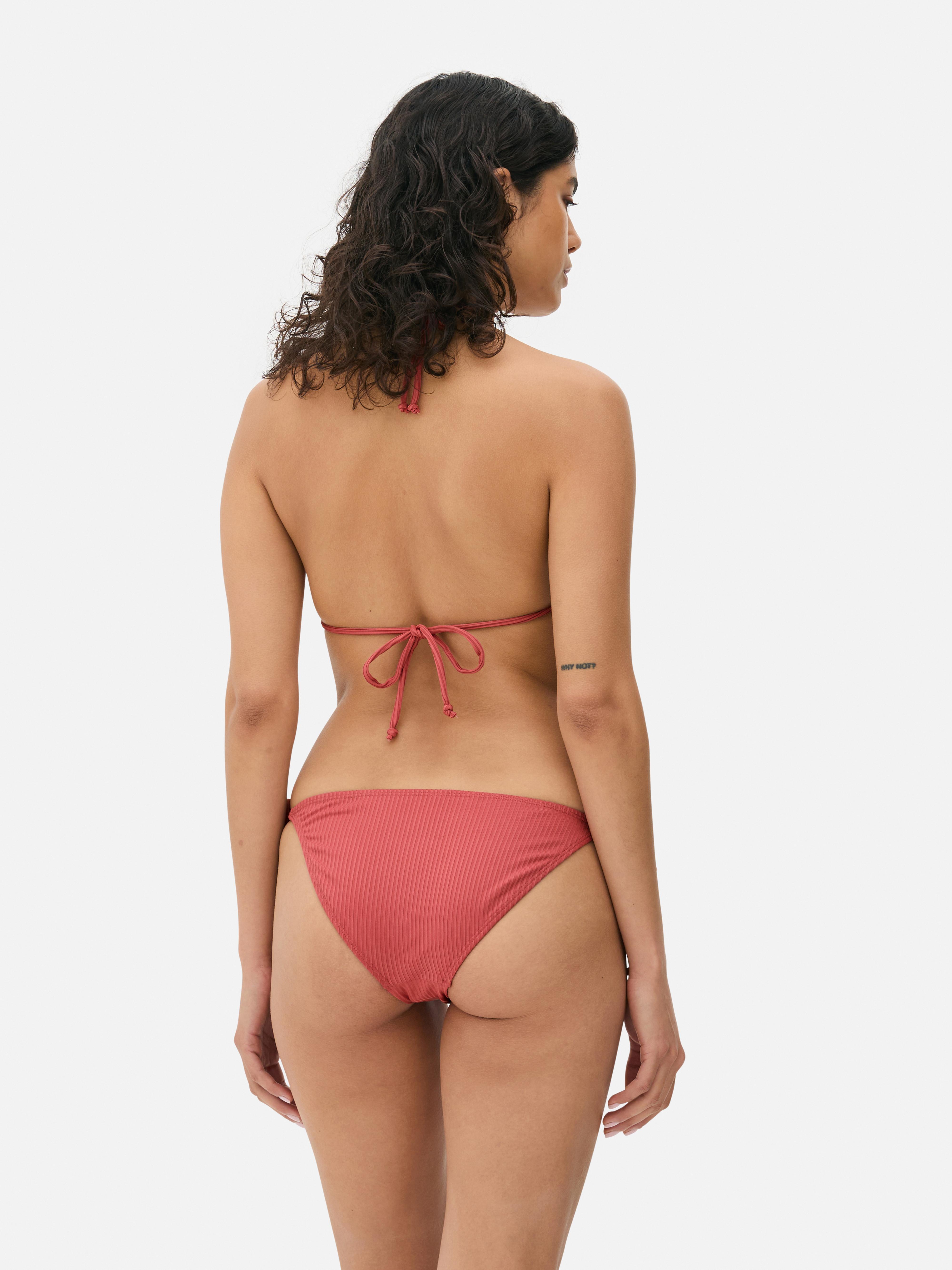 Ribbed Triangle Bikini Top