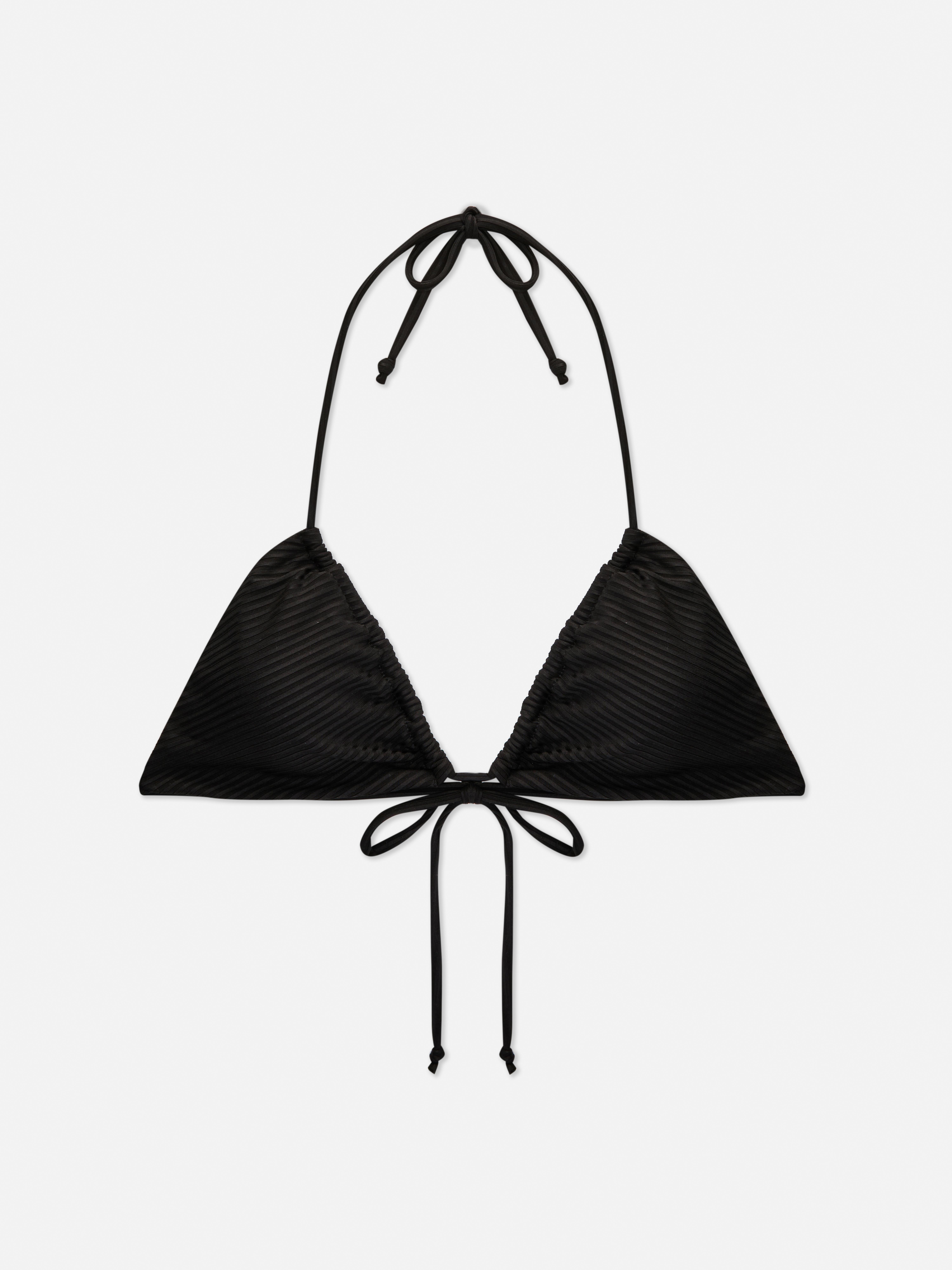 Ribbed Triangle Bikini Top