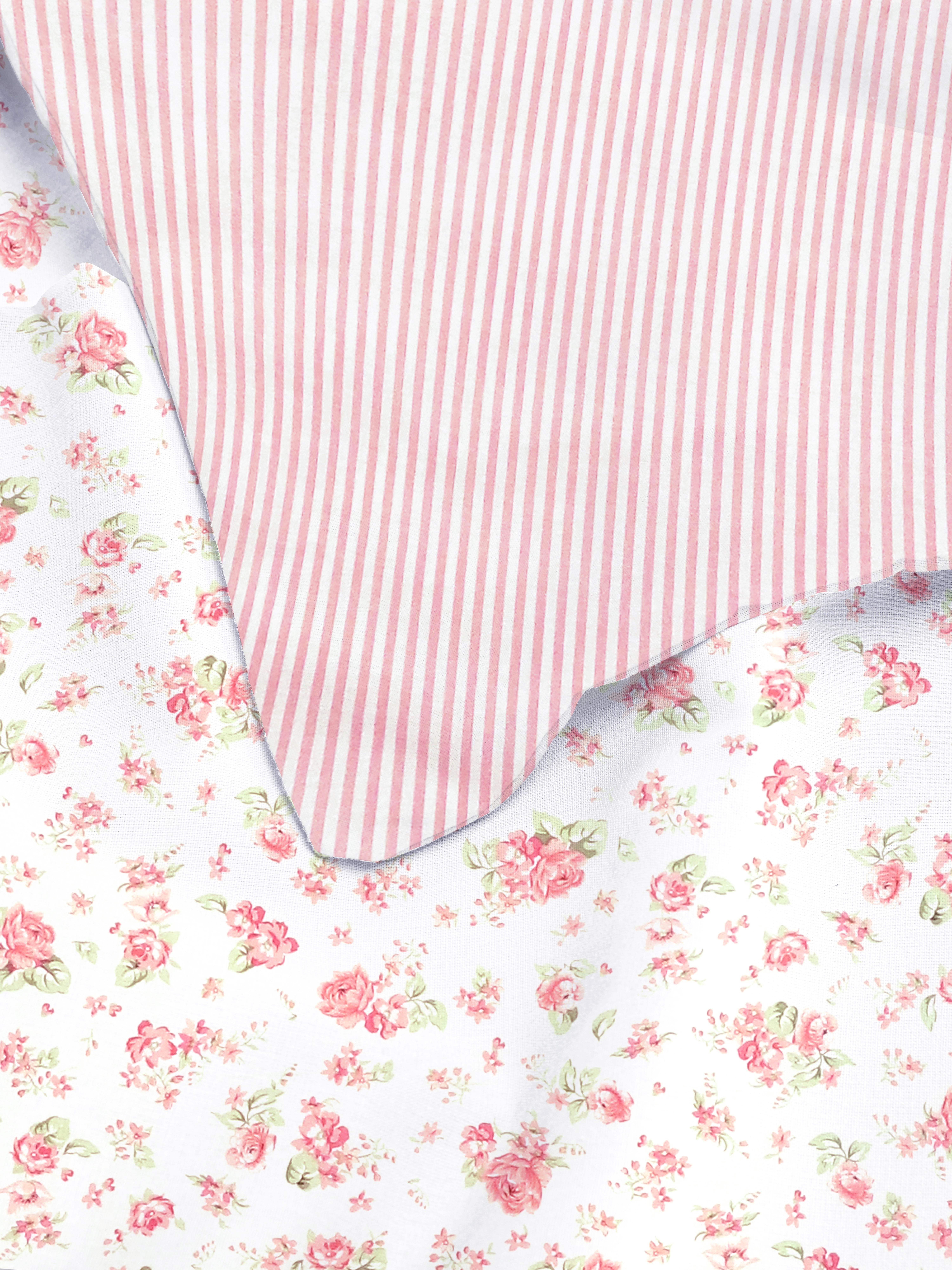 Reversible Rose Double Duvet Cover Set