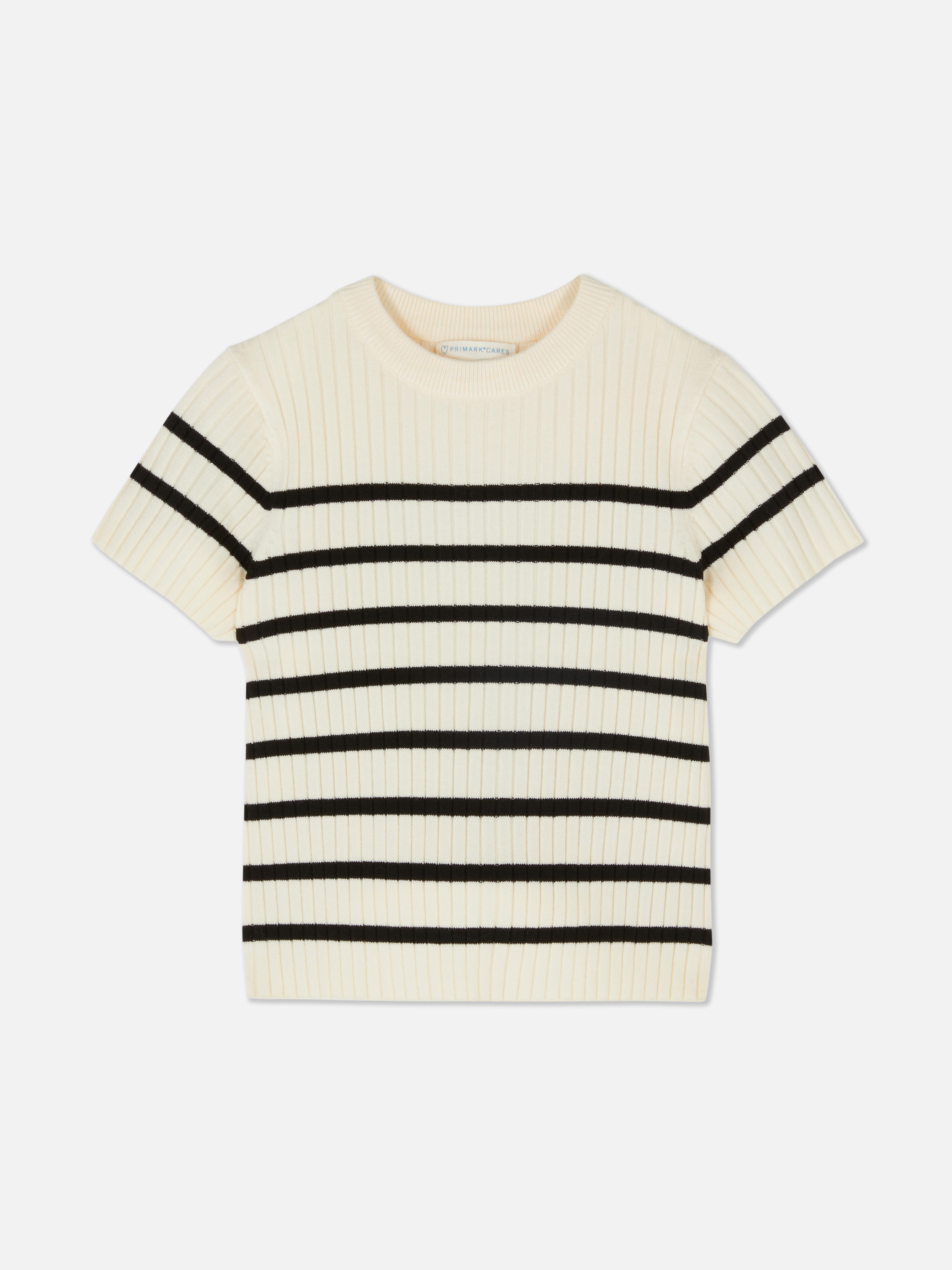Striped Rib Knit Tee