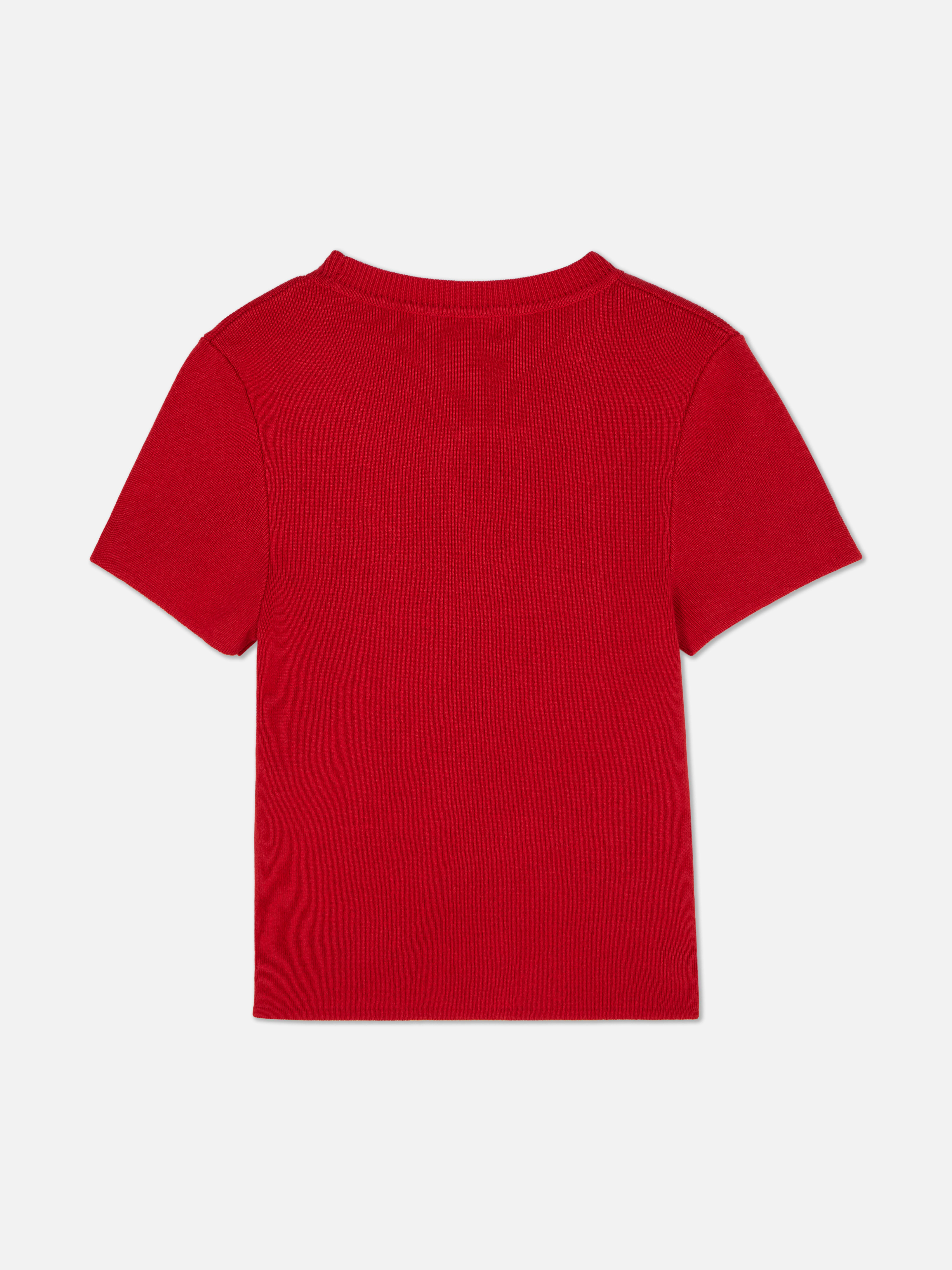 Gebreide top met ronde hals