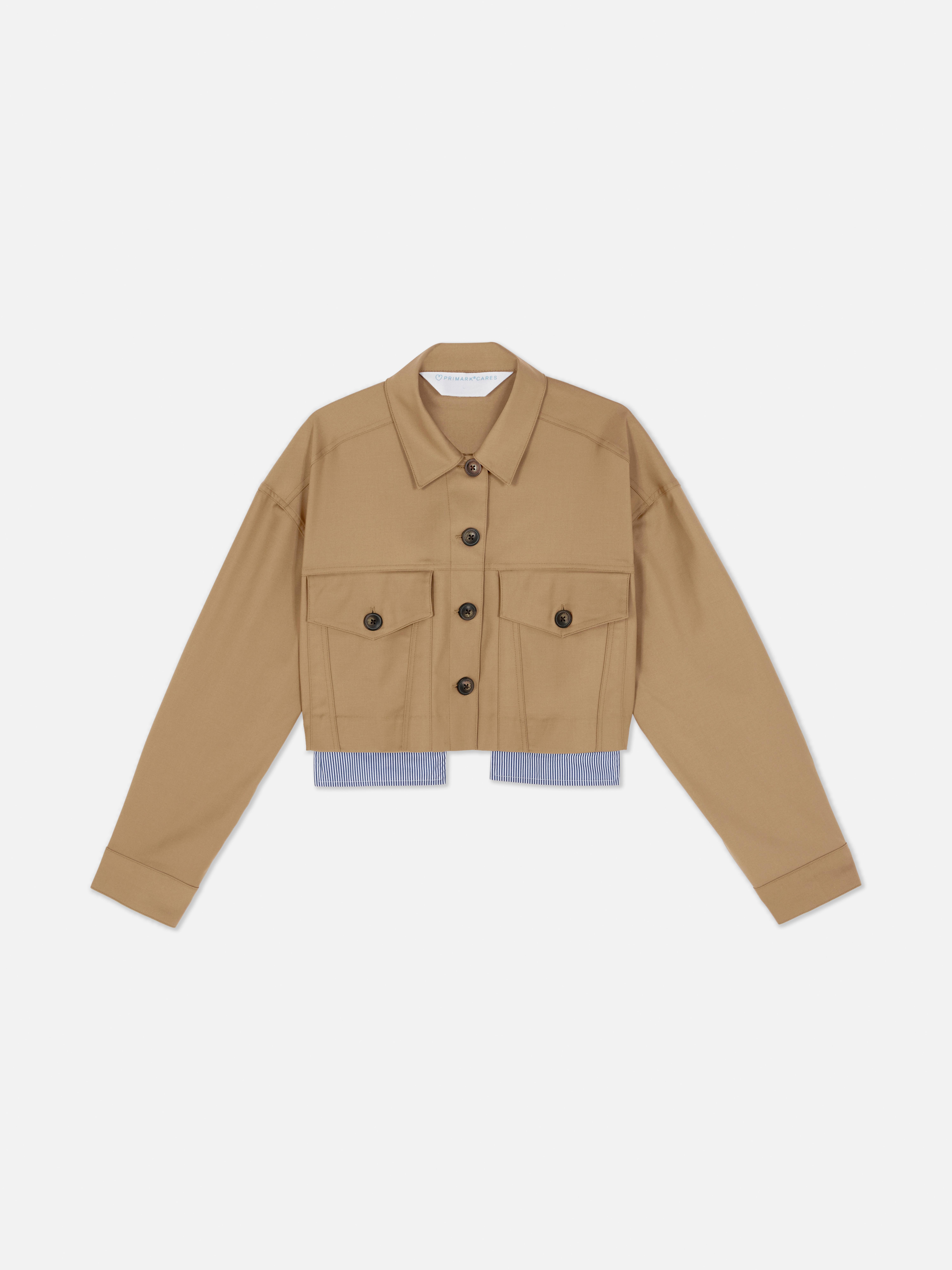 Cropped Utility Shirt Jacket