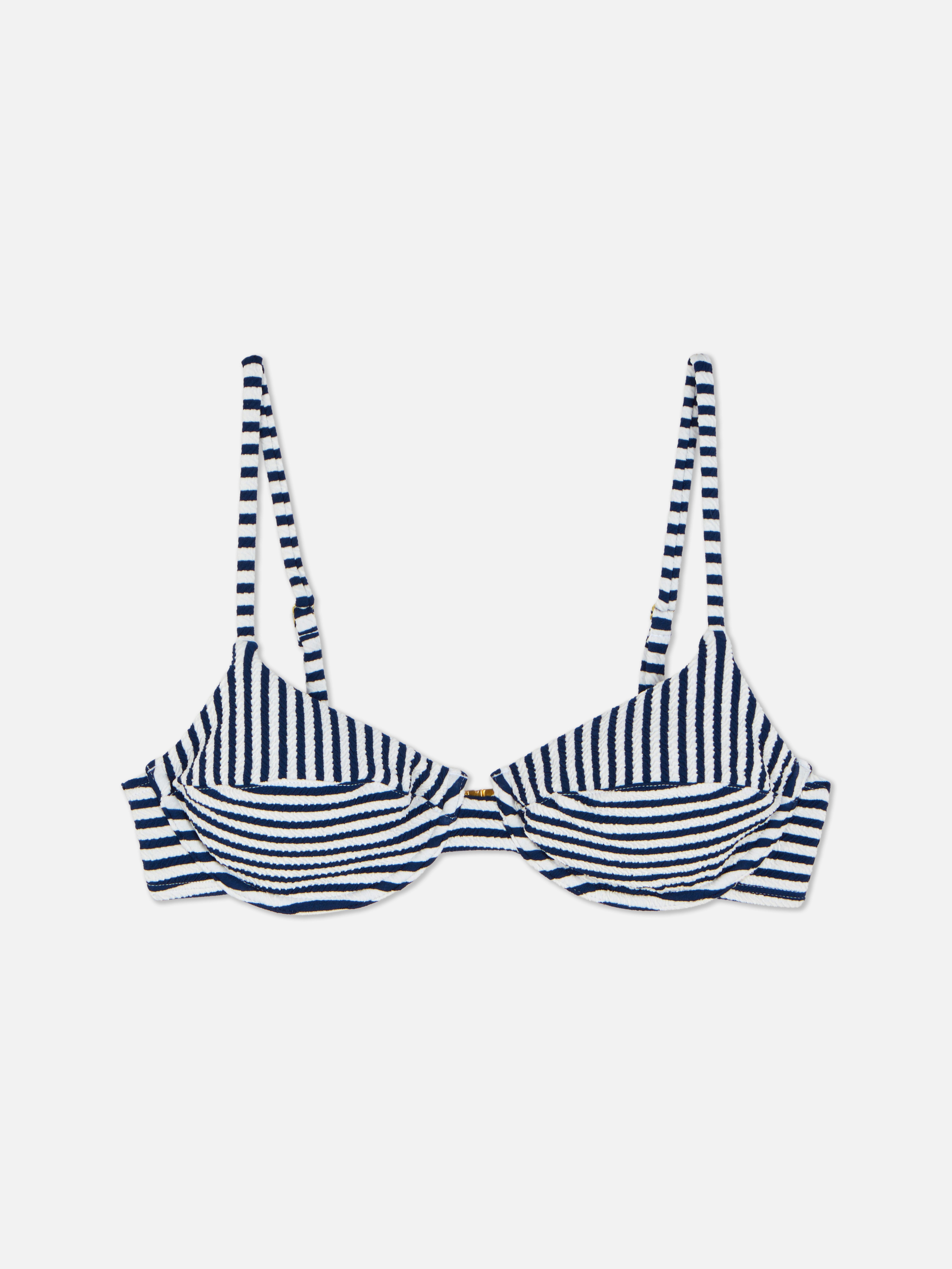 Stripe Underwire Bikini Top