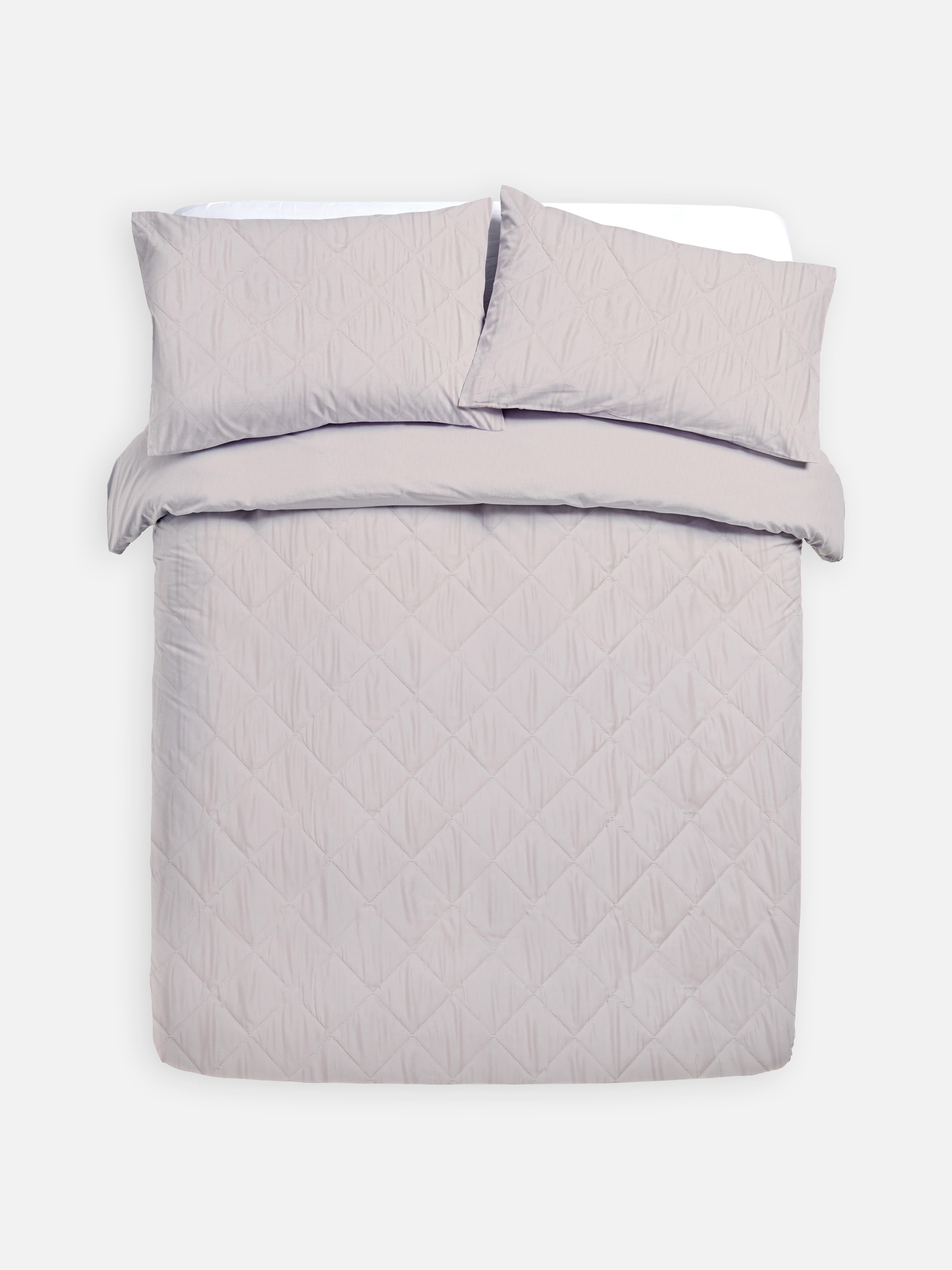 Diamond Quilted King Duvet Cover Set