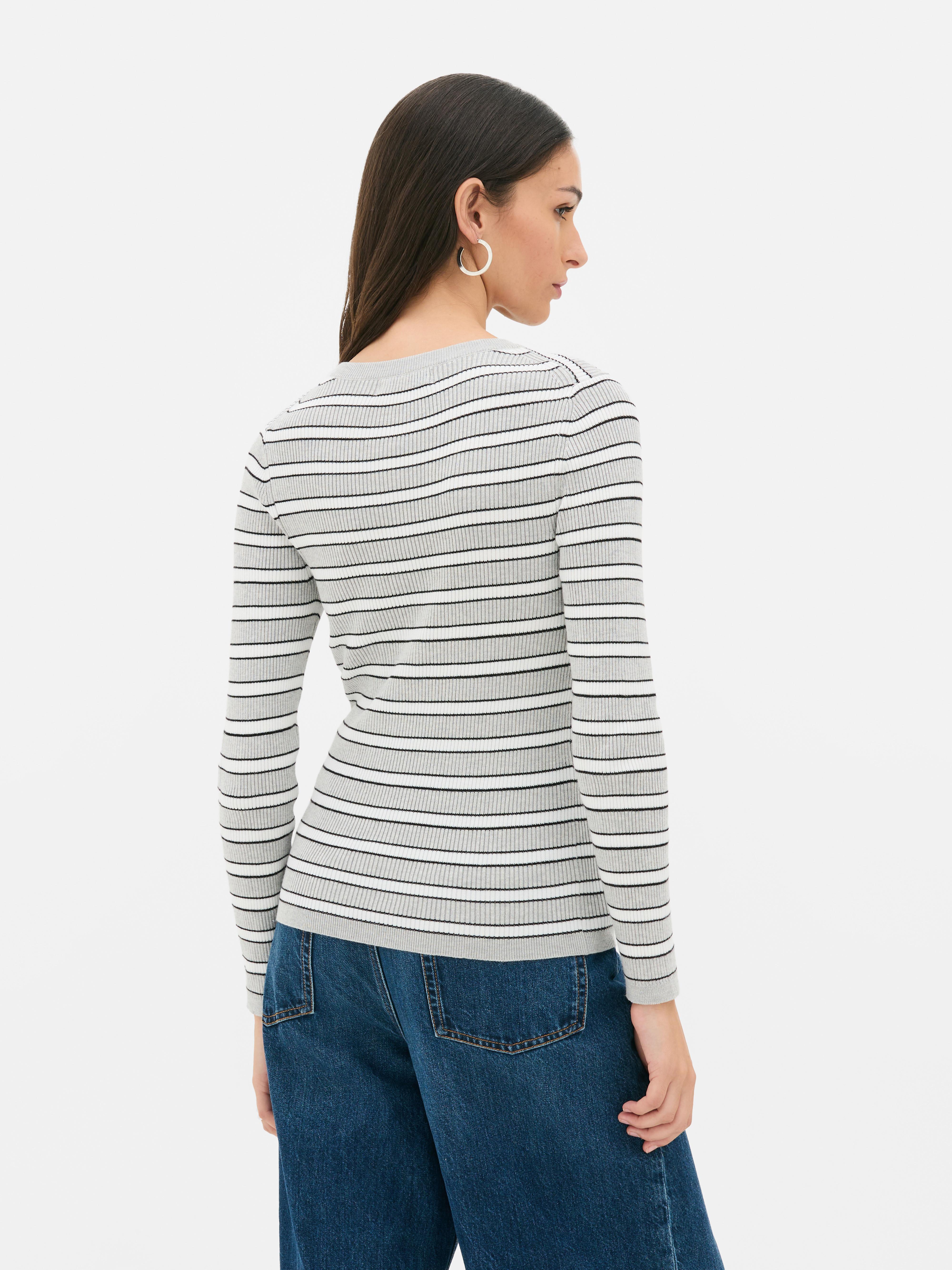 Ribbed Crew Neck Jumper