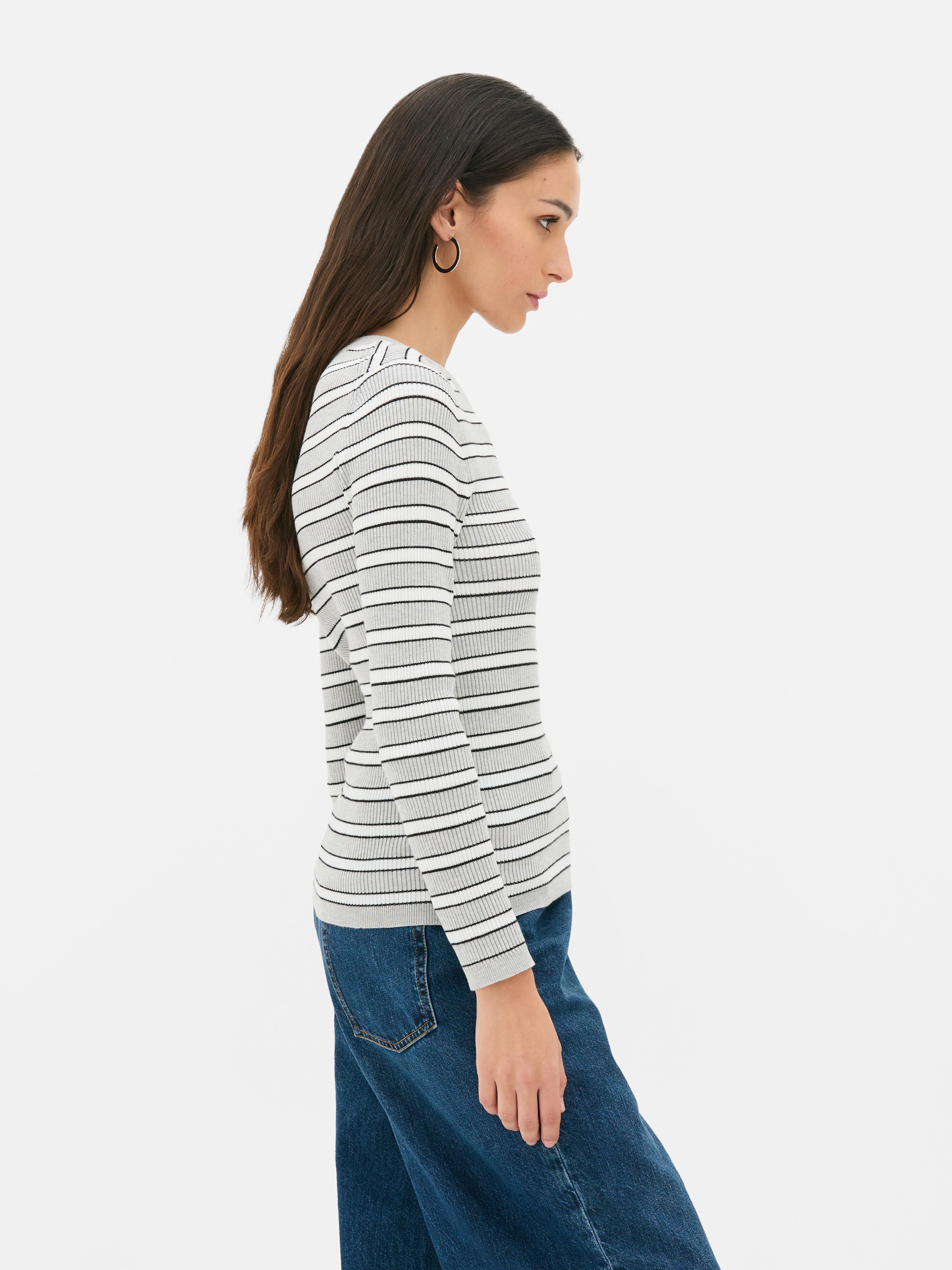 Ribbed Crew Neck Jumper