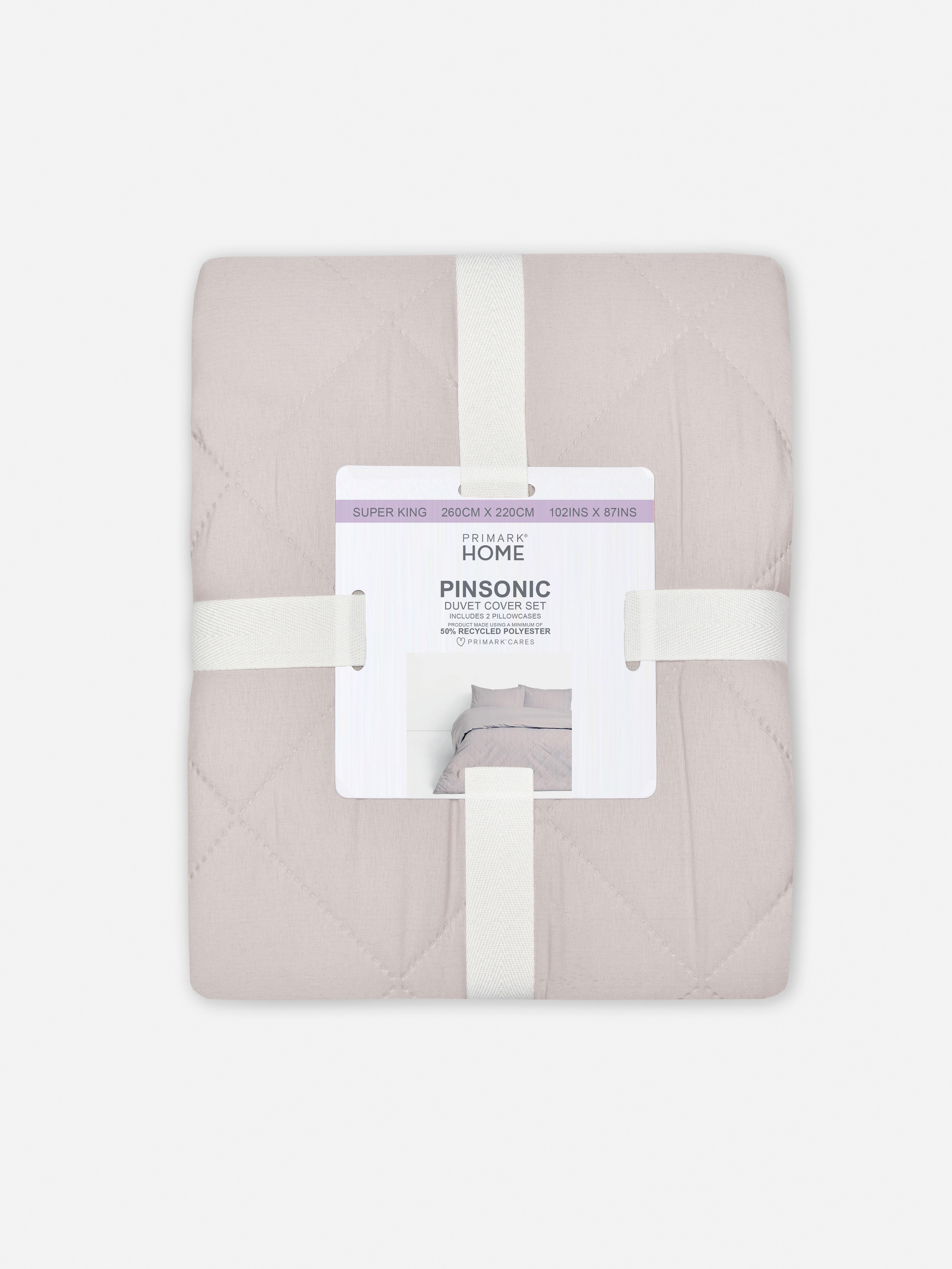 Diamond Texture Super King Duvet Cover Set