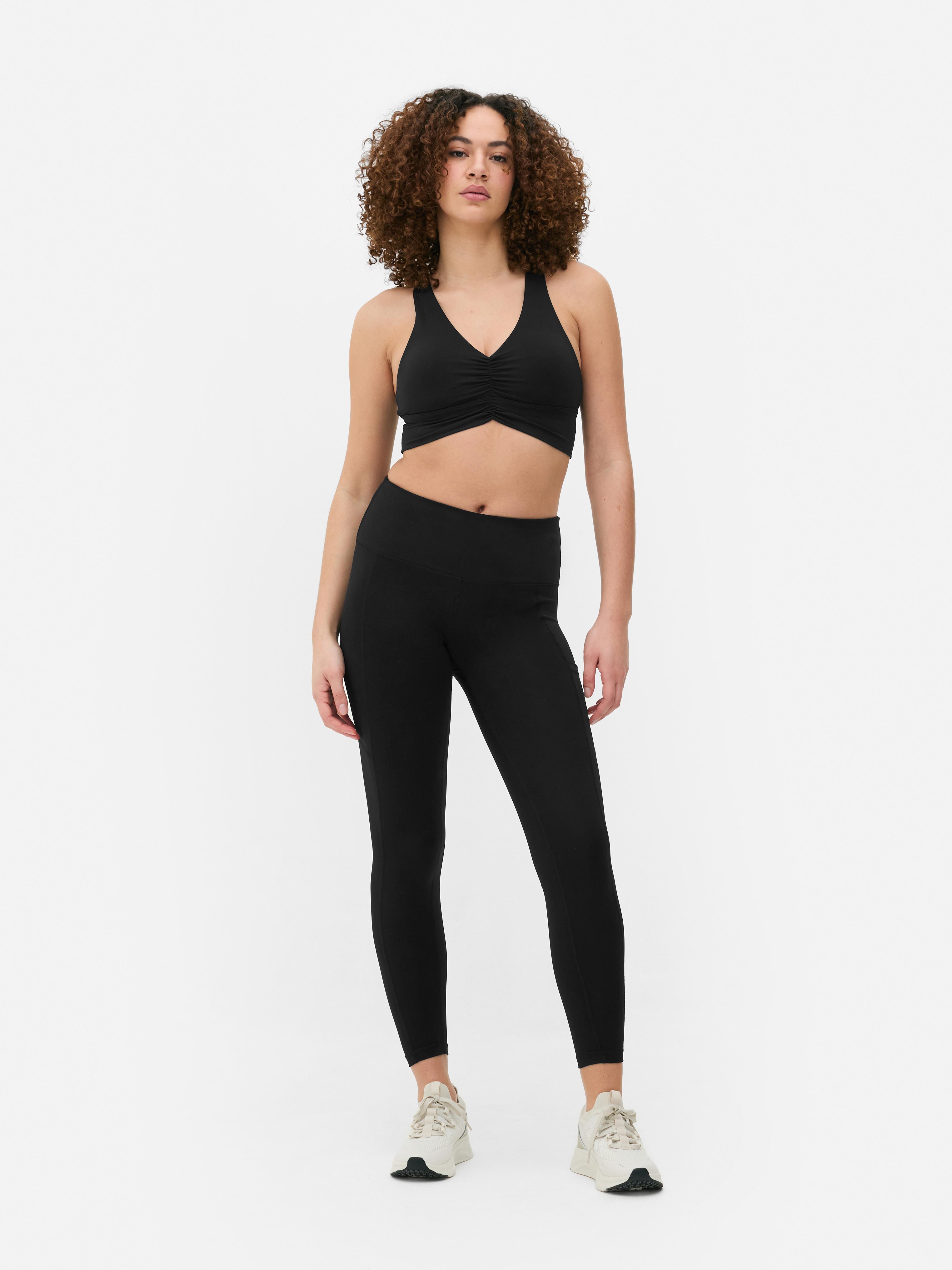 Womens Black High Waisted Capri Cropped Leggings Primark