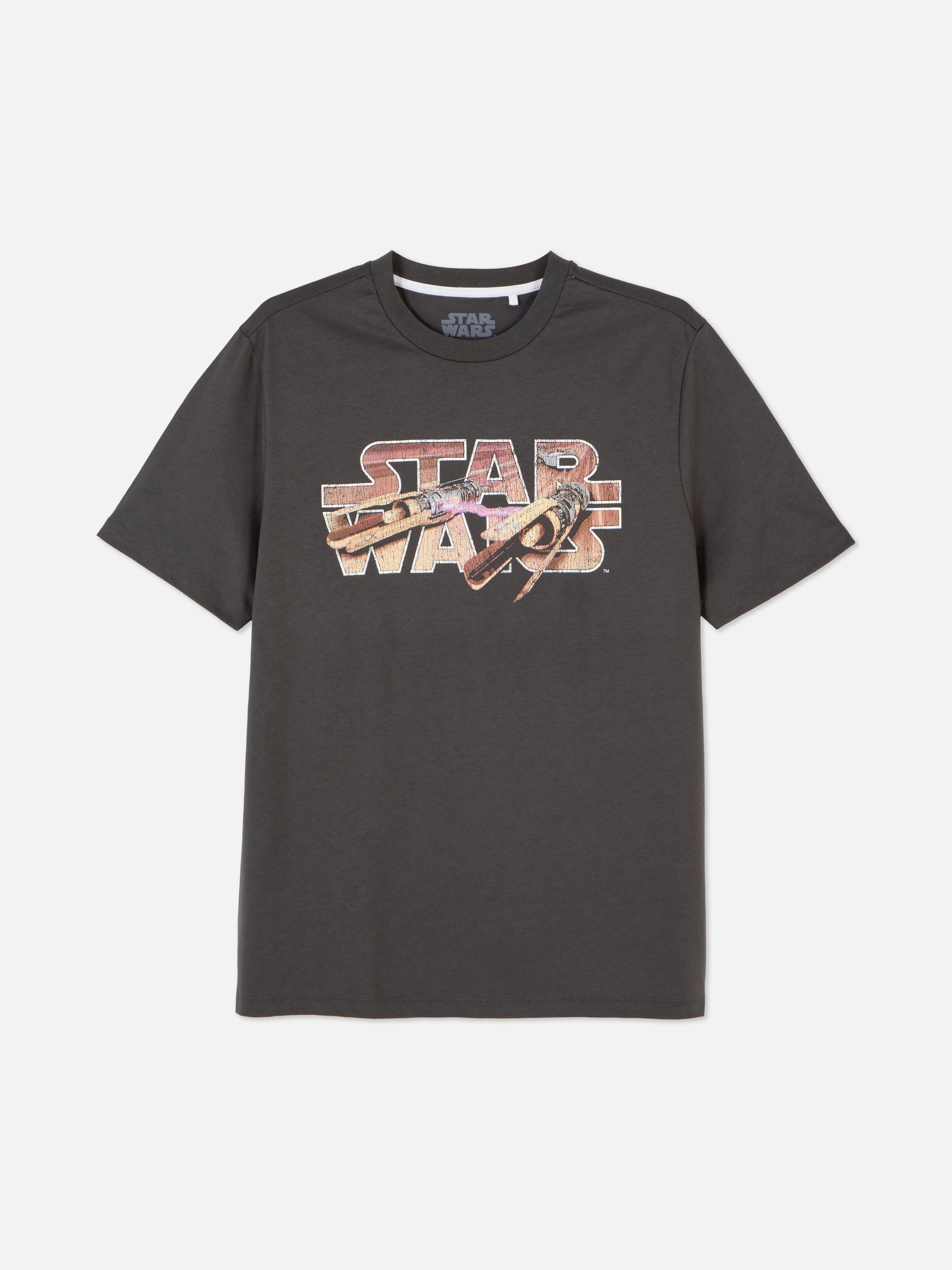 Mens Charcoal Star Wars Pod Racing Logo T Shirt Primark