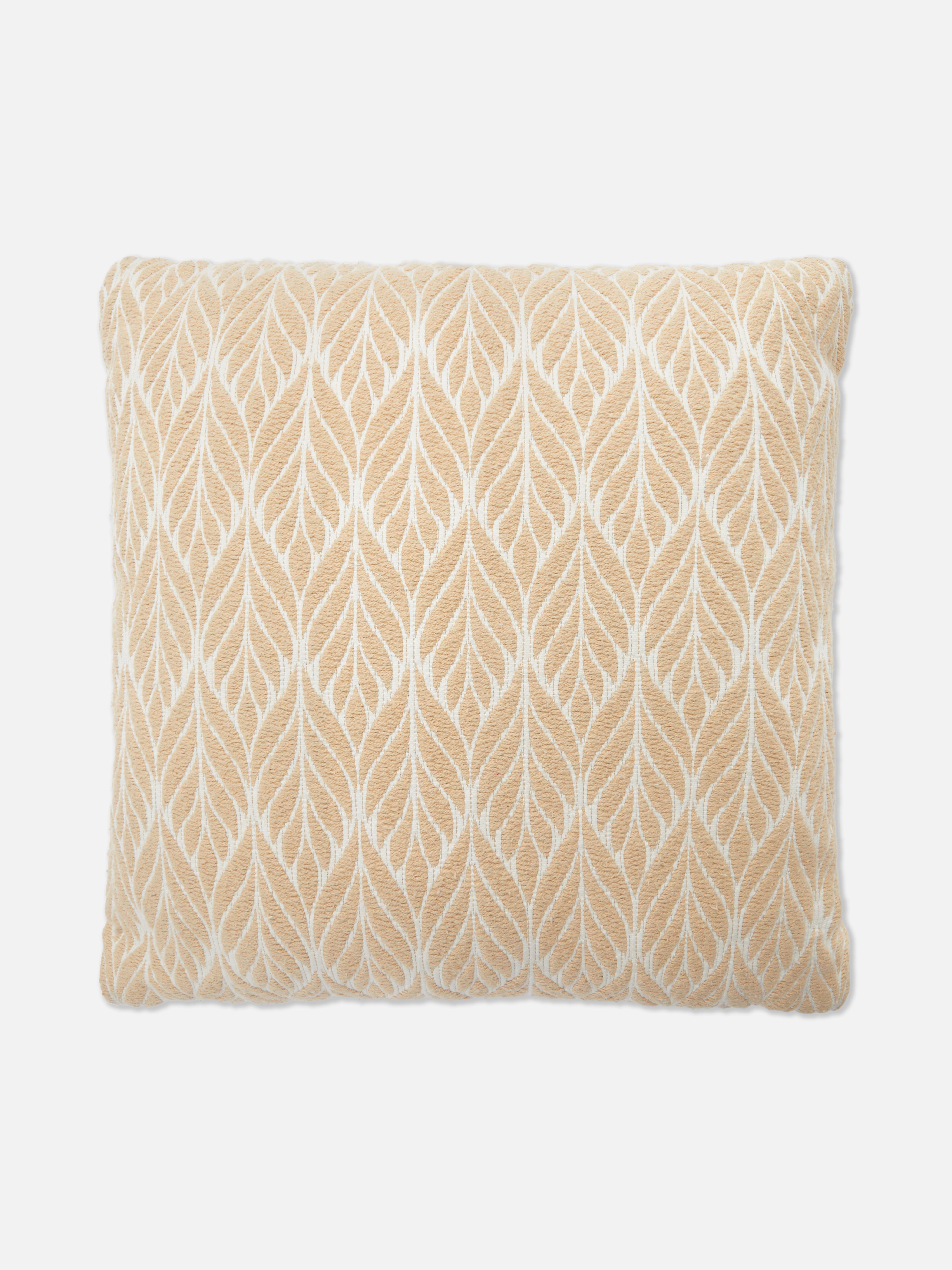 Quadratisches Kissen mit Jacquardmuster