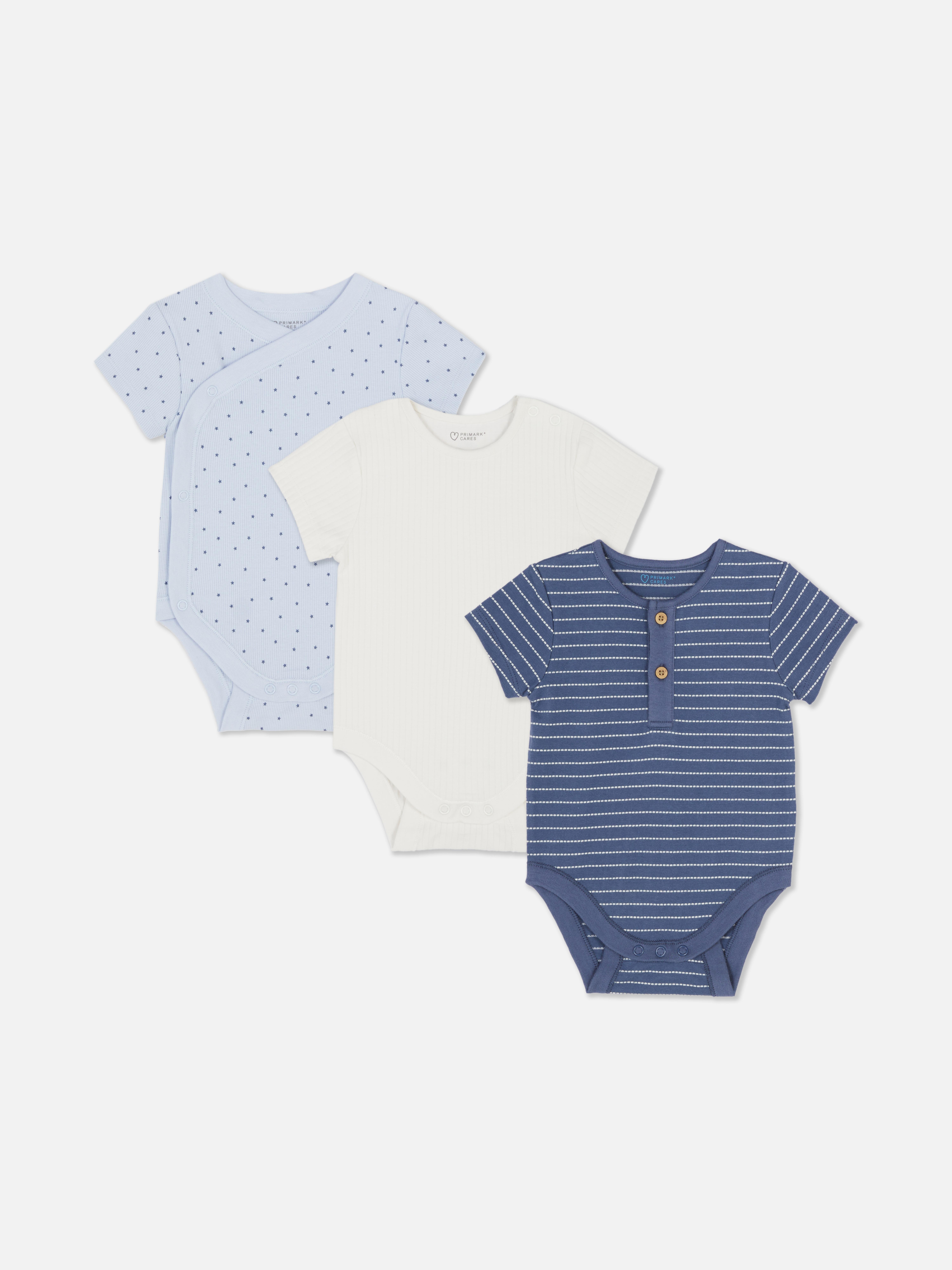Confezione da 3 tutine a fantasie assortite