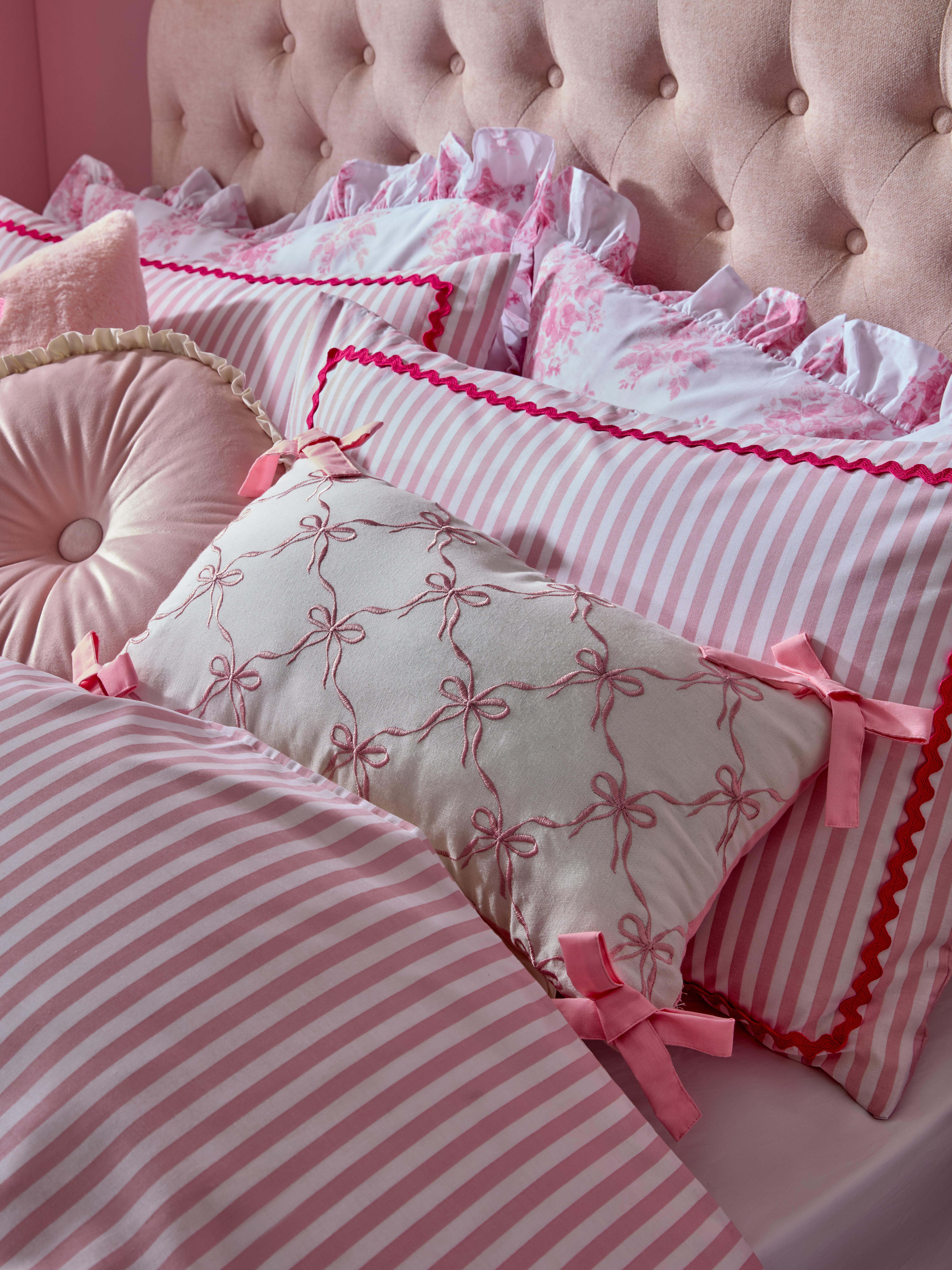 Bow Detail Bolster Cushion