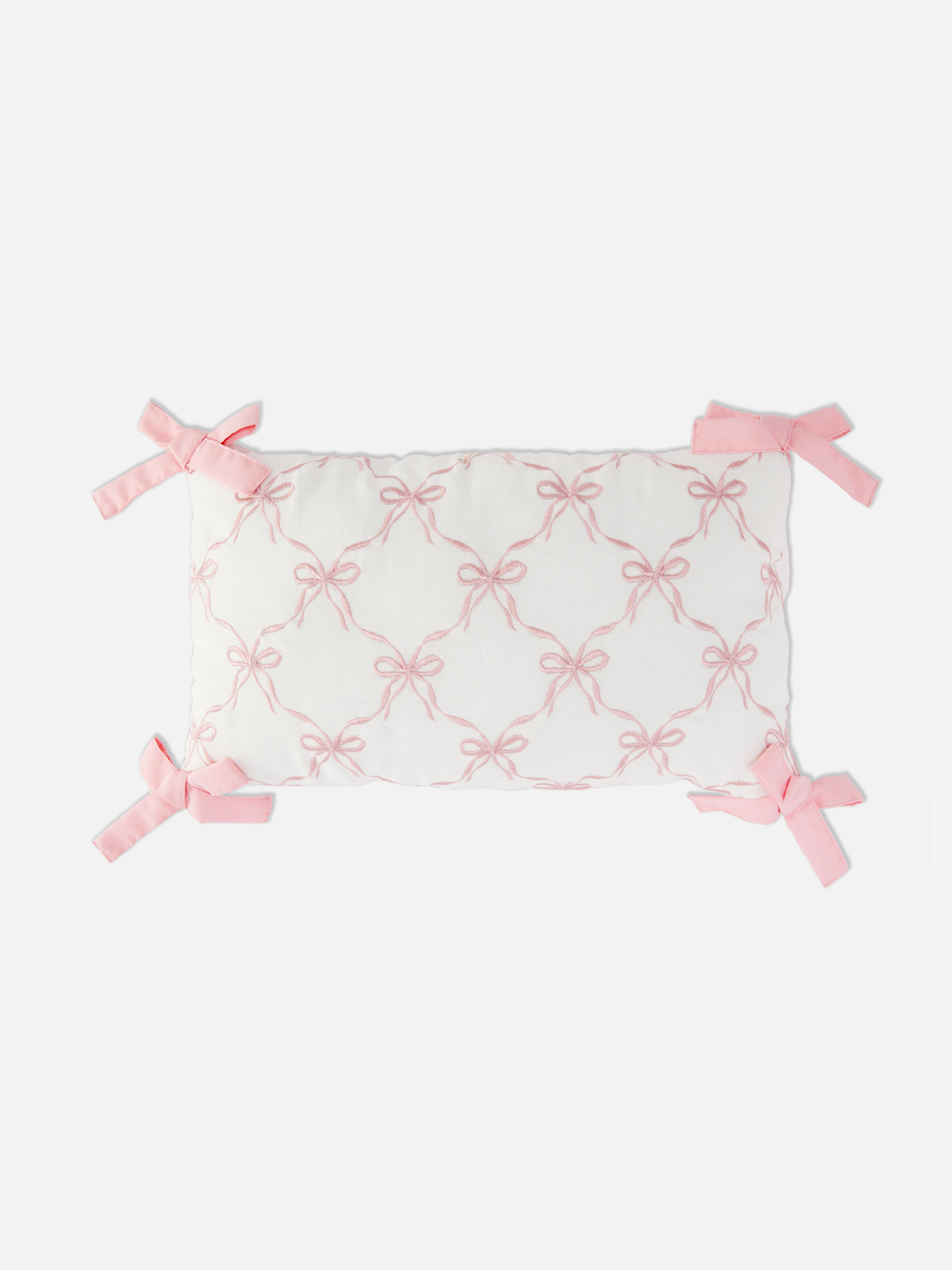 Bow Detail Bolster Cushion