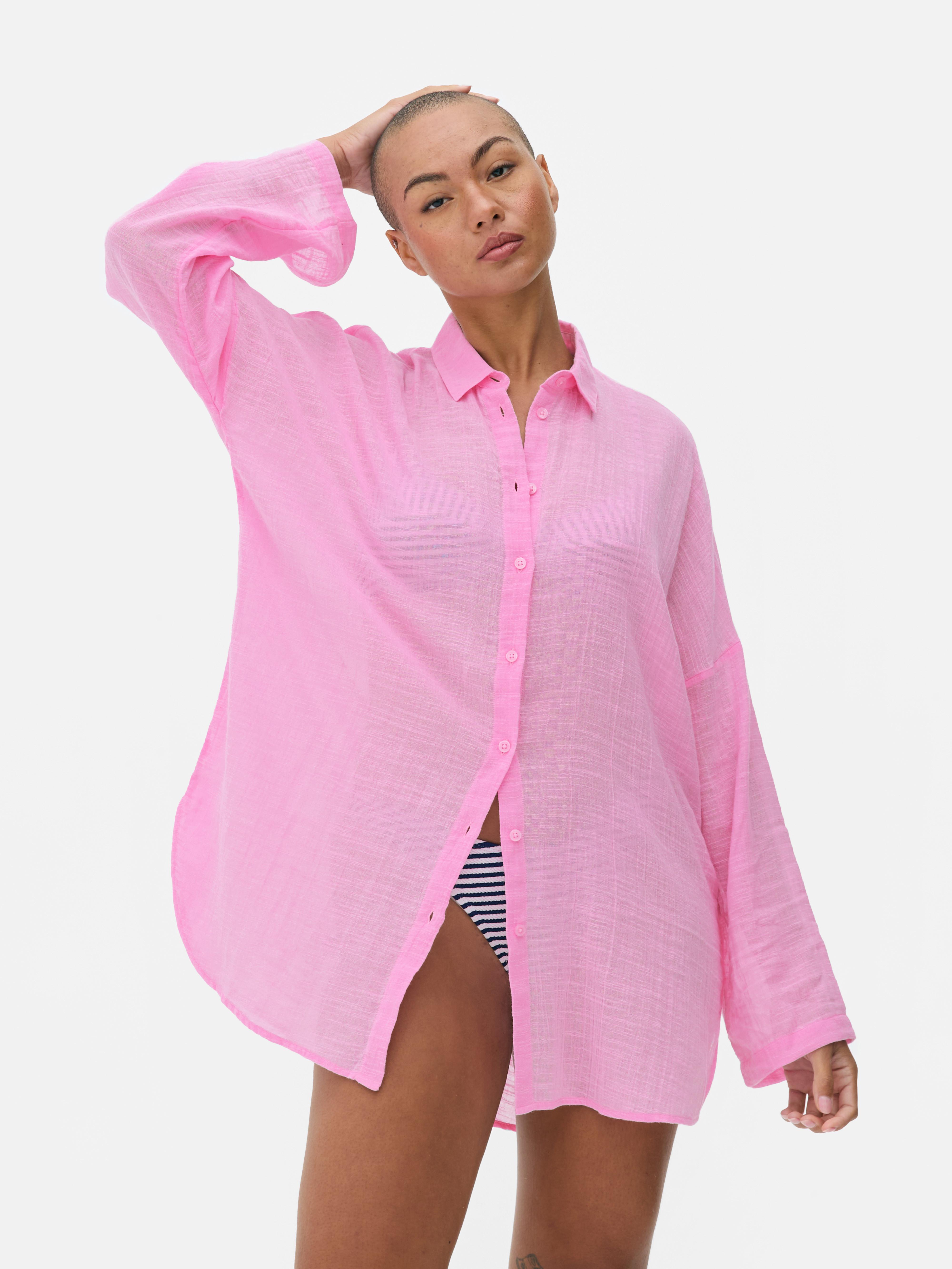 Camicia copricostume con bottoni