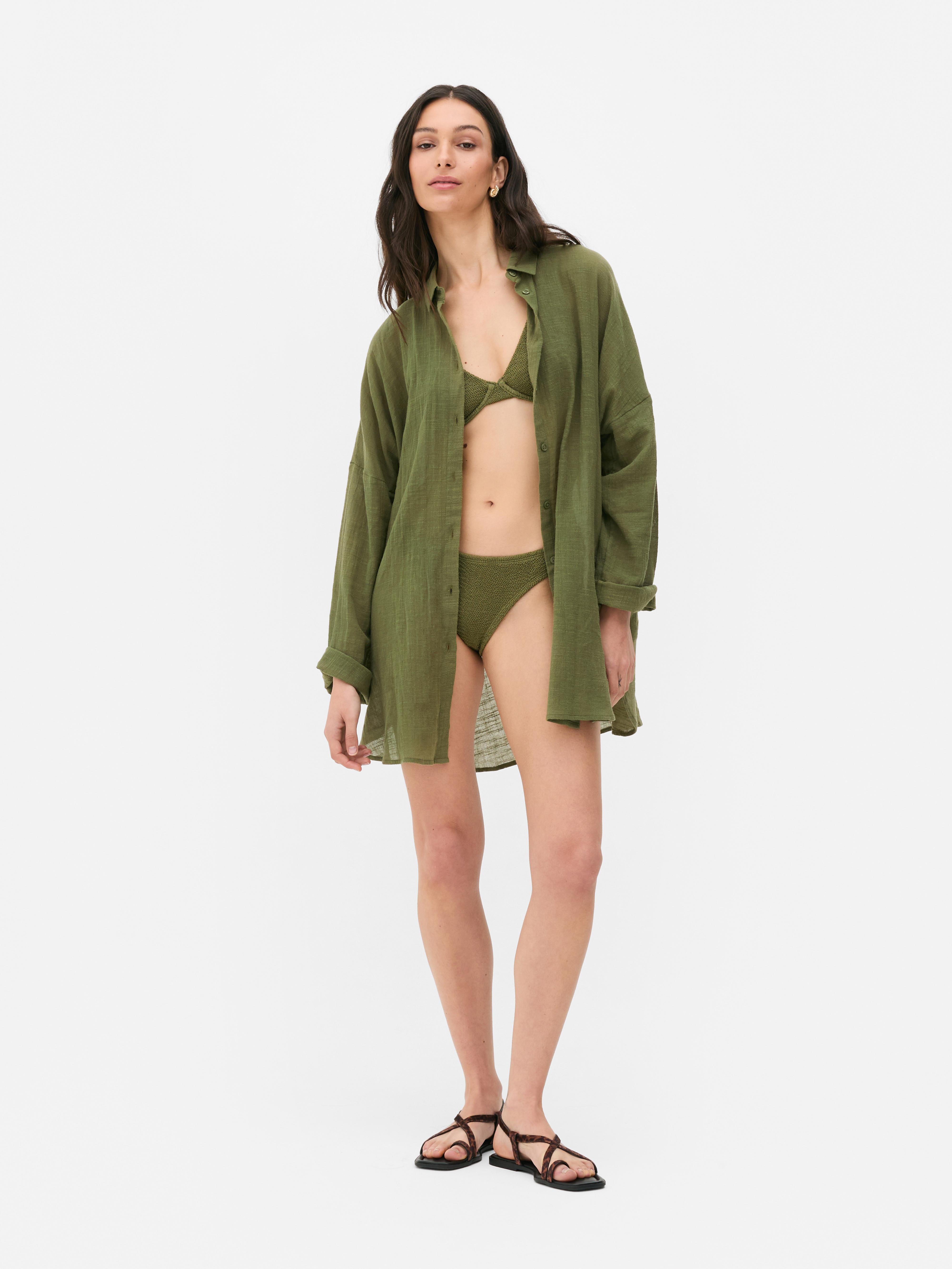 Women's Olive Beach Shirt | Primark Women's Olive Beach Shirt | Primark