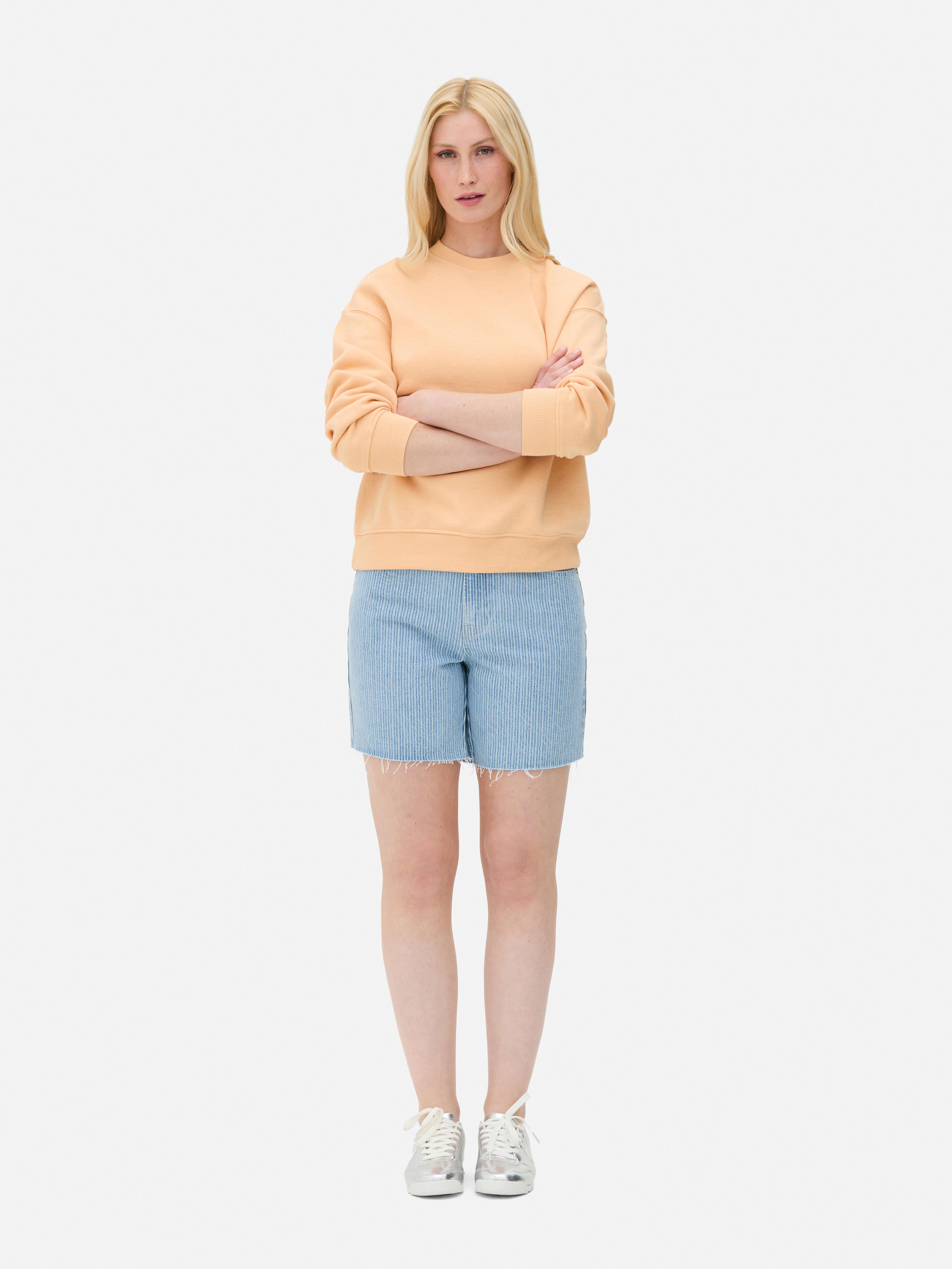 Sweatshirt met ronde hals Oranje
