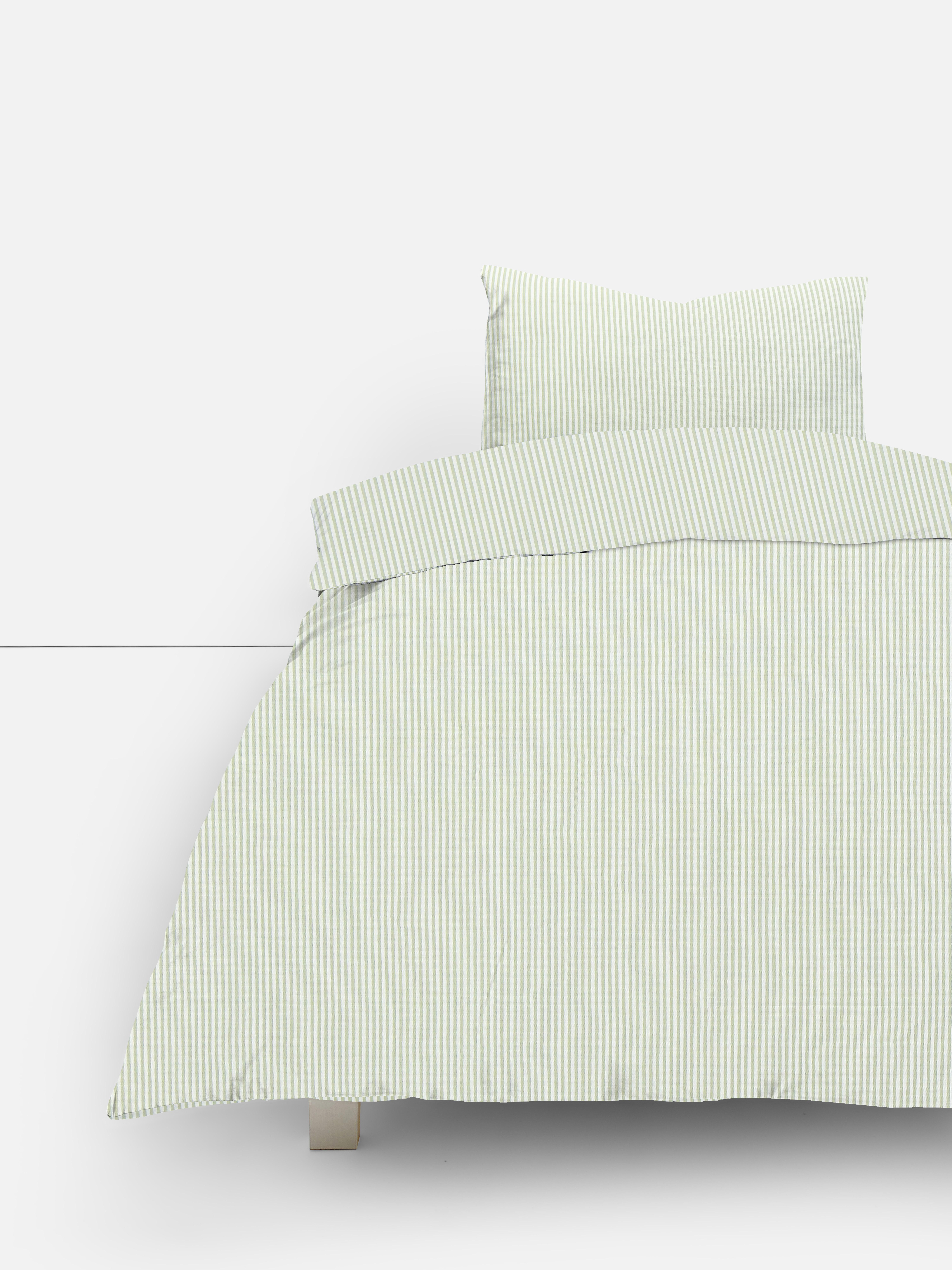 Stripe Seersucker Single Duvet Cover Set