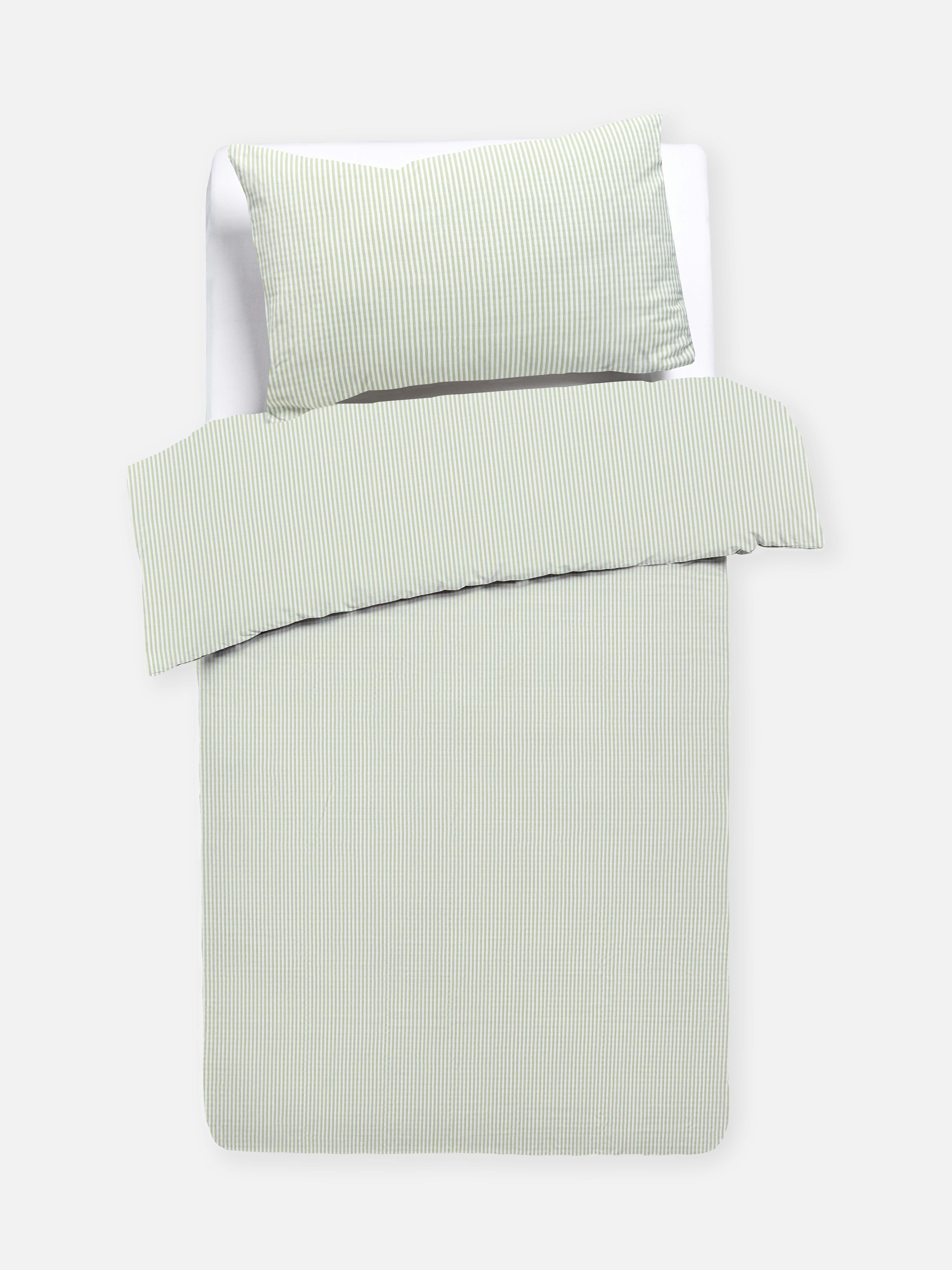 Stripe Seersucker Single Duvet Cover Set