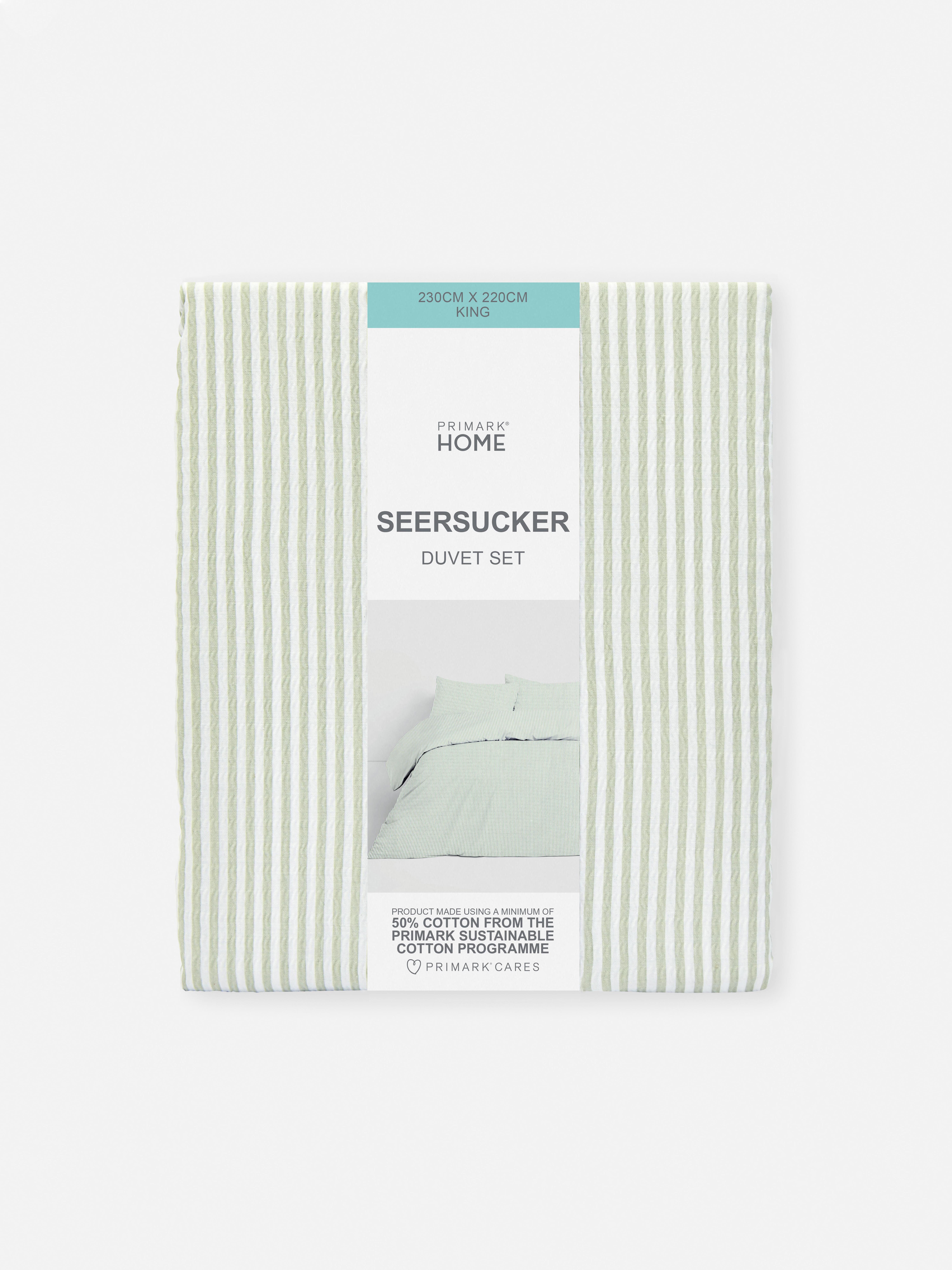 Kingsize dekbedovertrekset van seersuckerstof