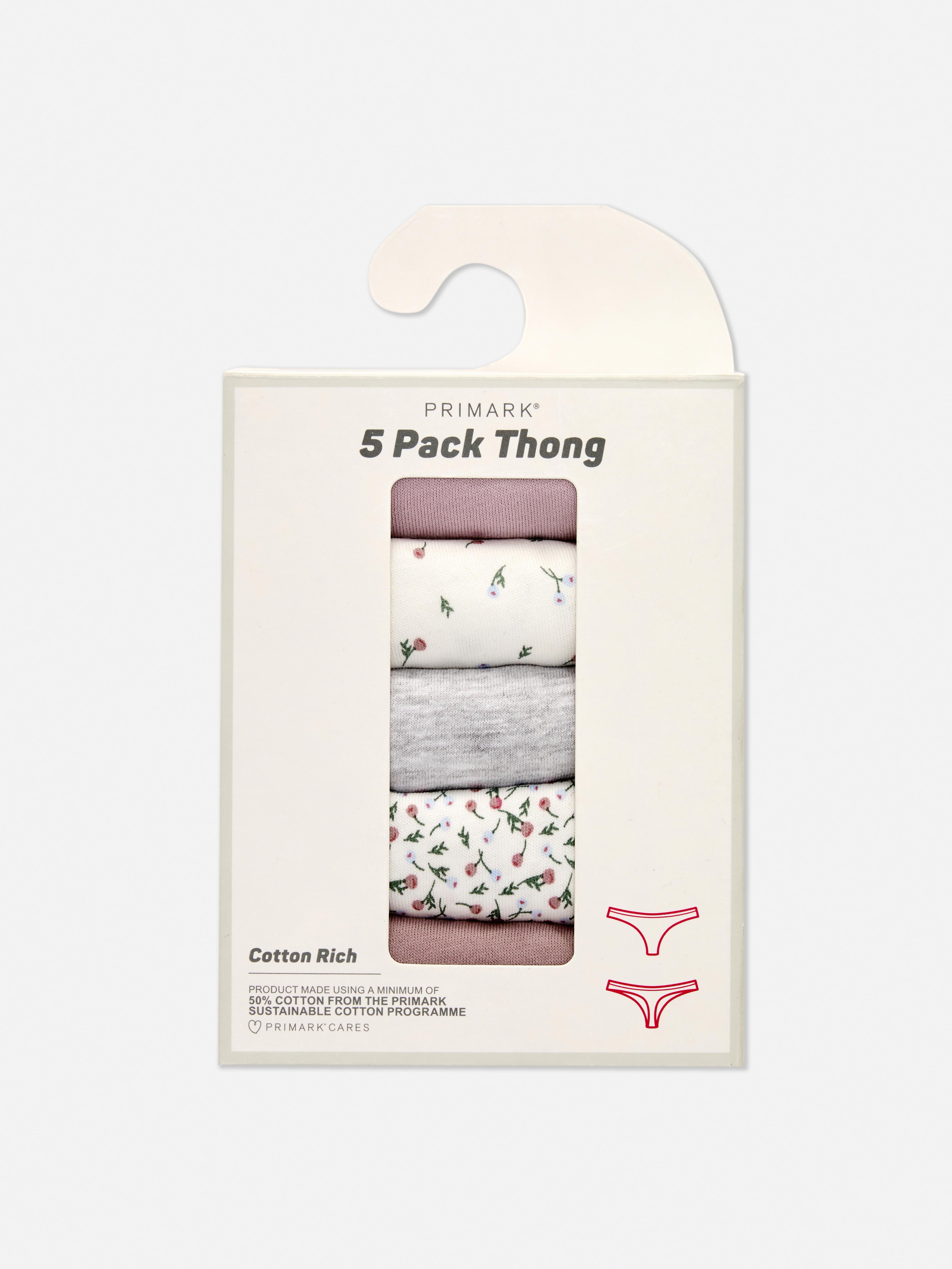 Tangas mit hohem Baumwollanteil, 5er-Pack