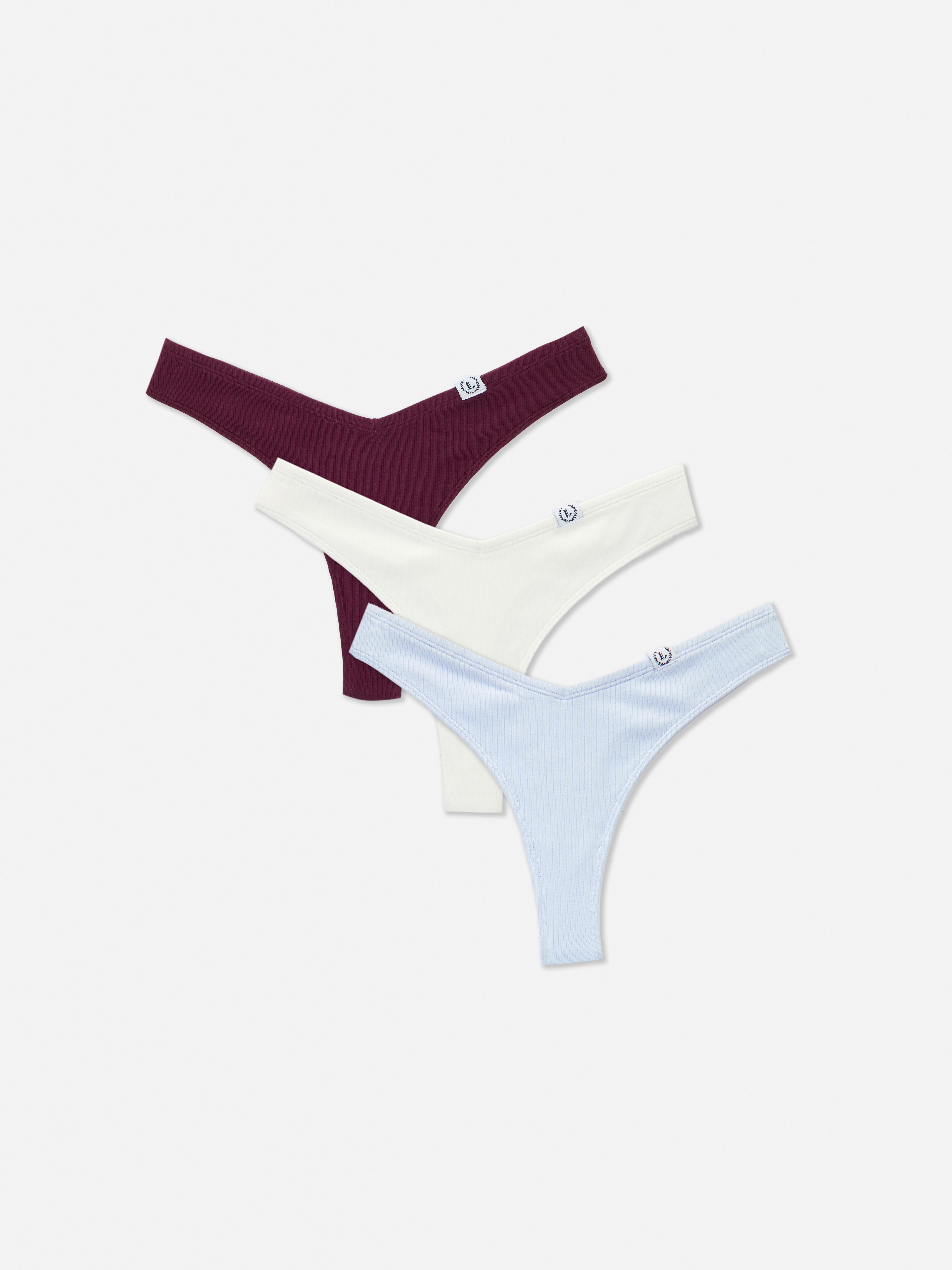 3pk Cotton Rich Miami Thongs