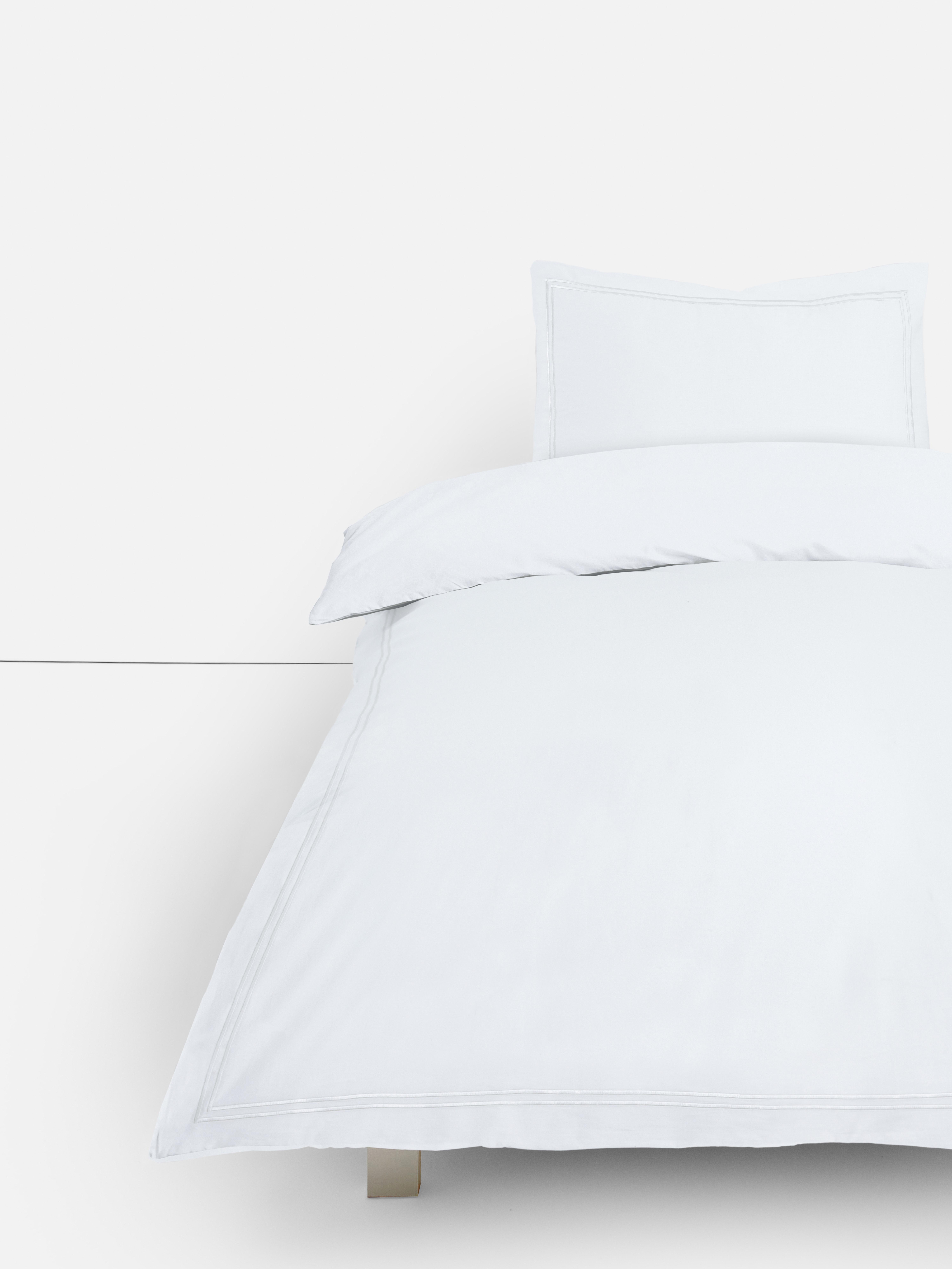 Bettwäscheset für Einzelbetten mit doppelter Bordüre