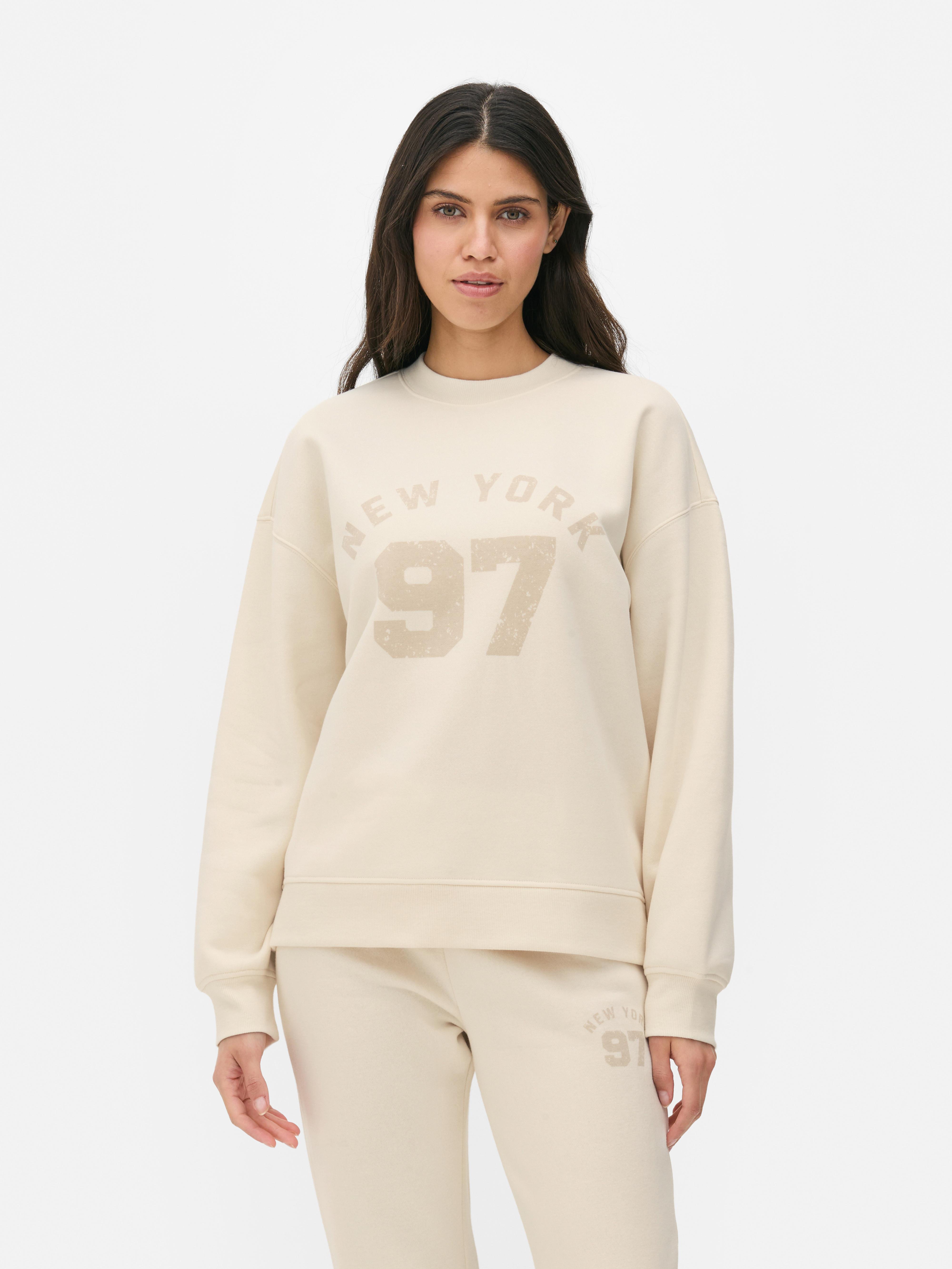 Womens Ivory Graphic Crew Neck Sweatshirt | Primark