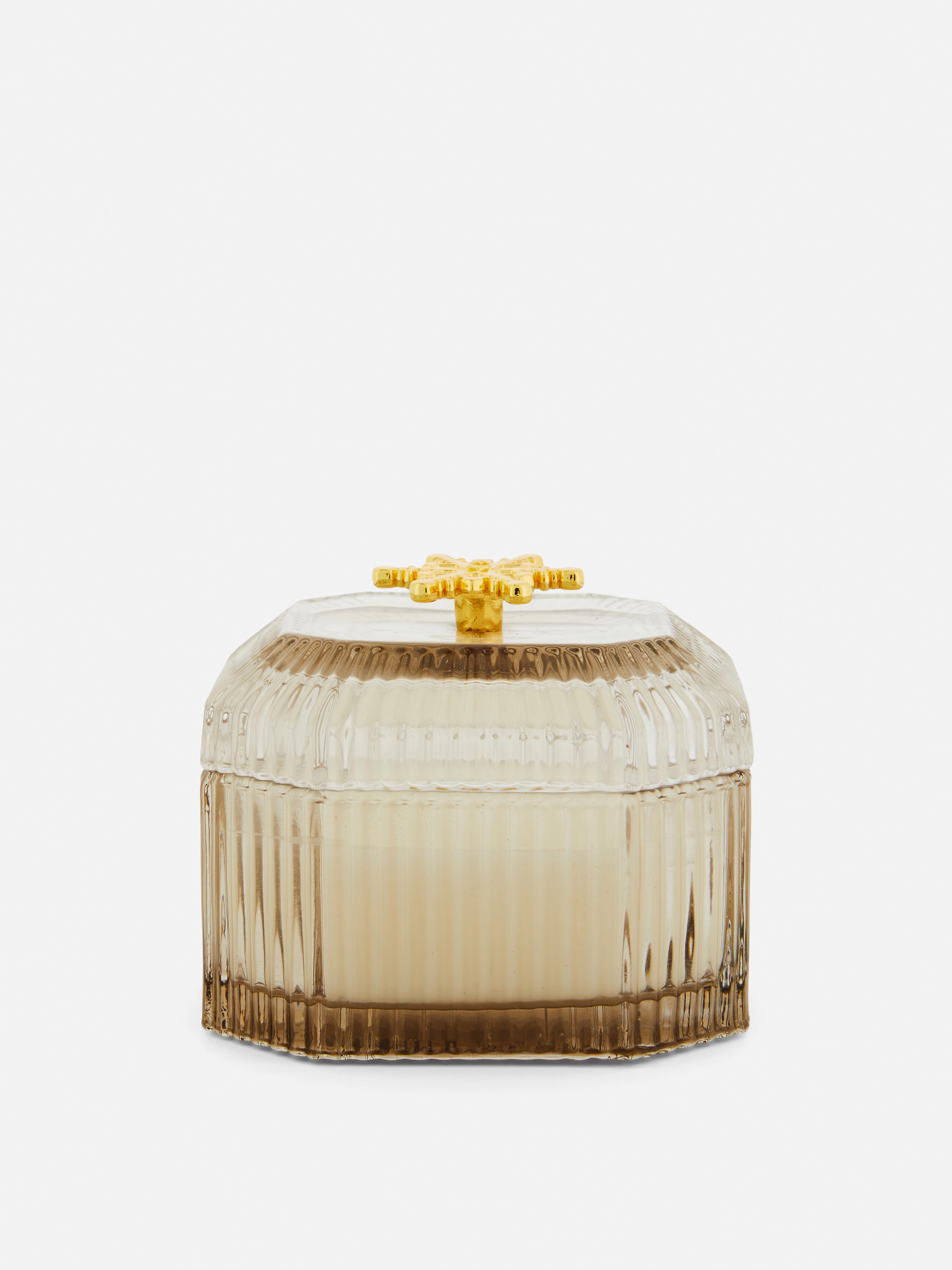 Bougie cannelée à couvercle