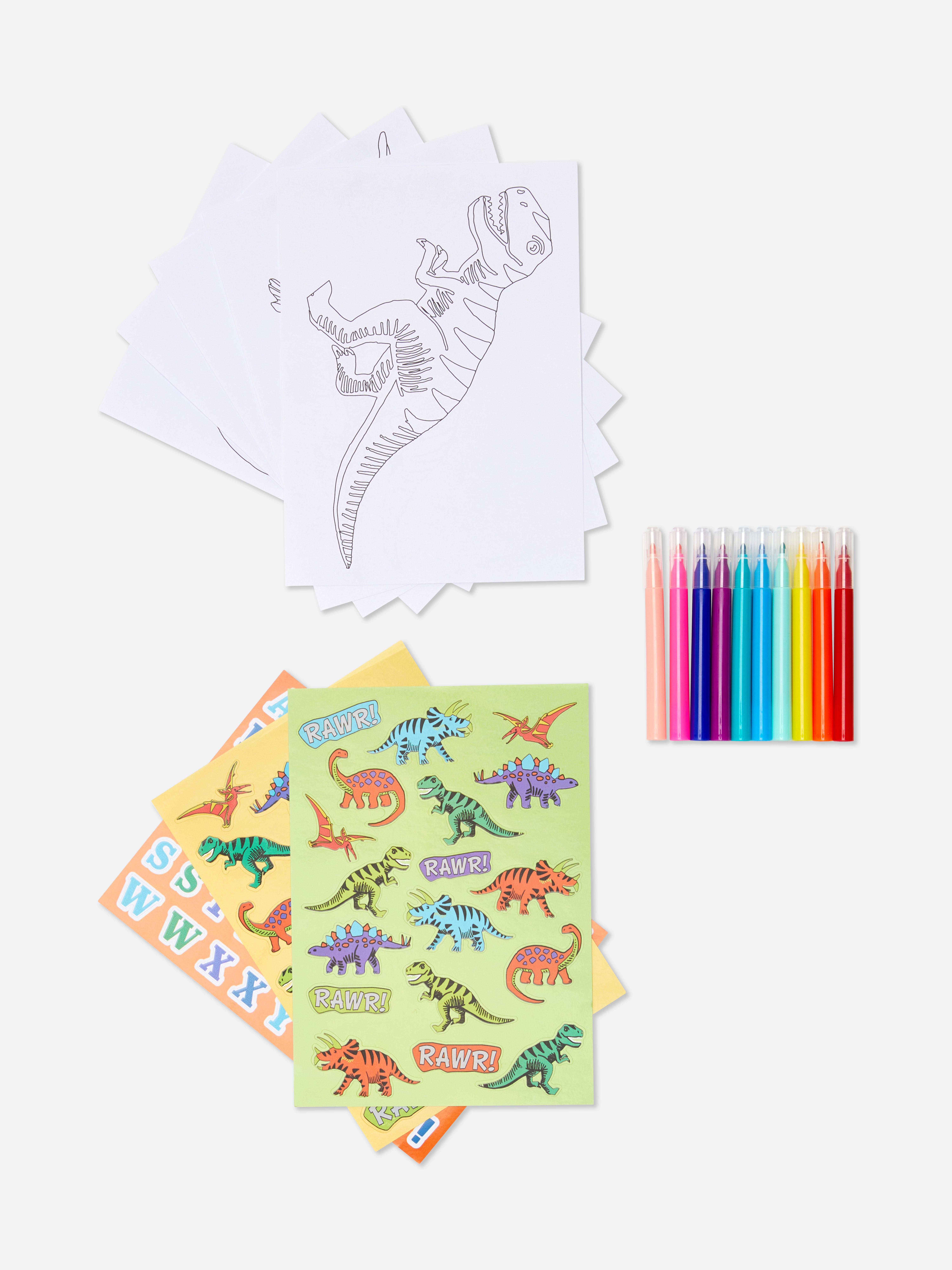 Dinosaur Scented Colouring Set