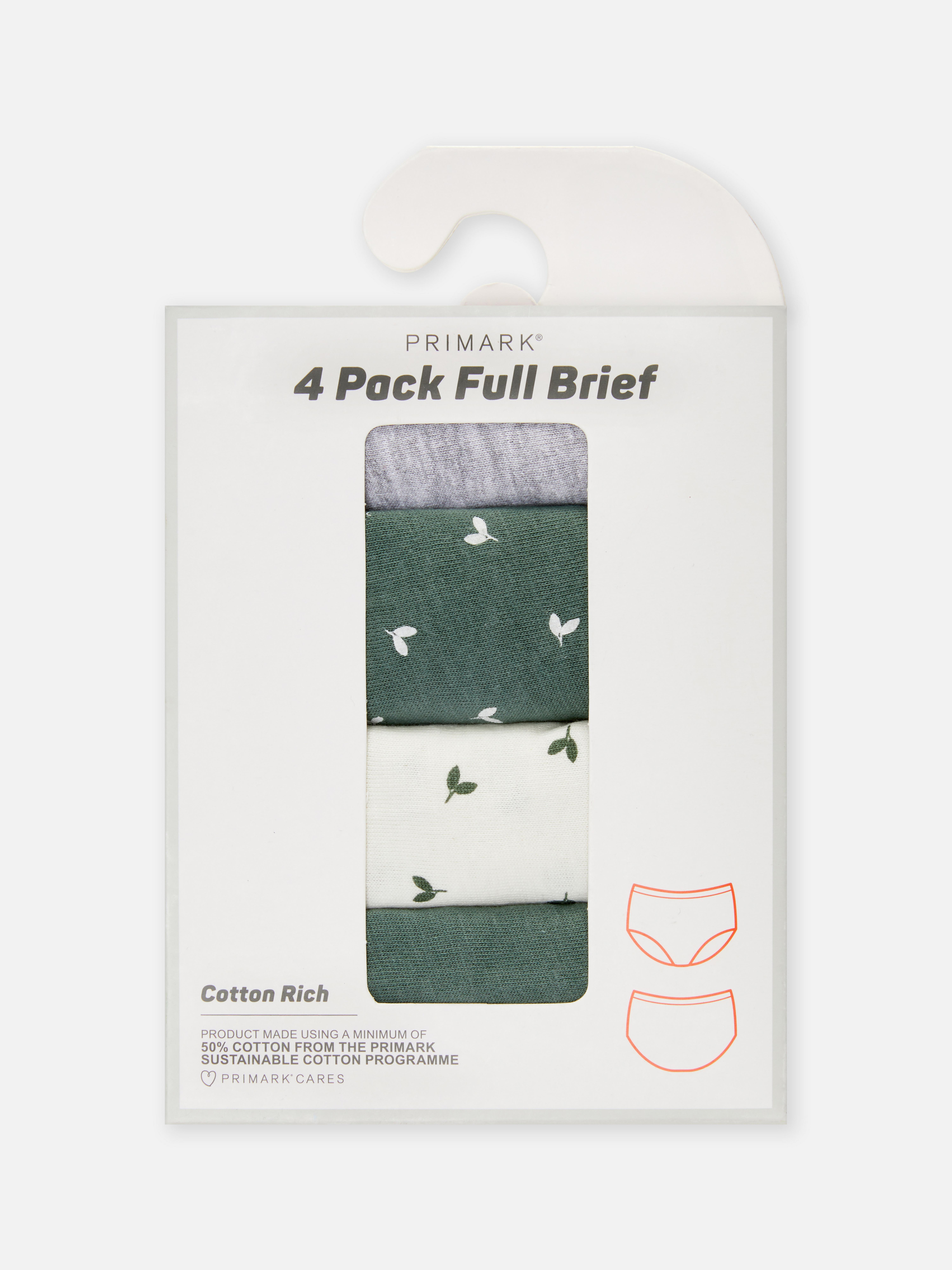 4pk Assorted Full Coverage Briefs