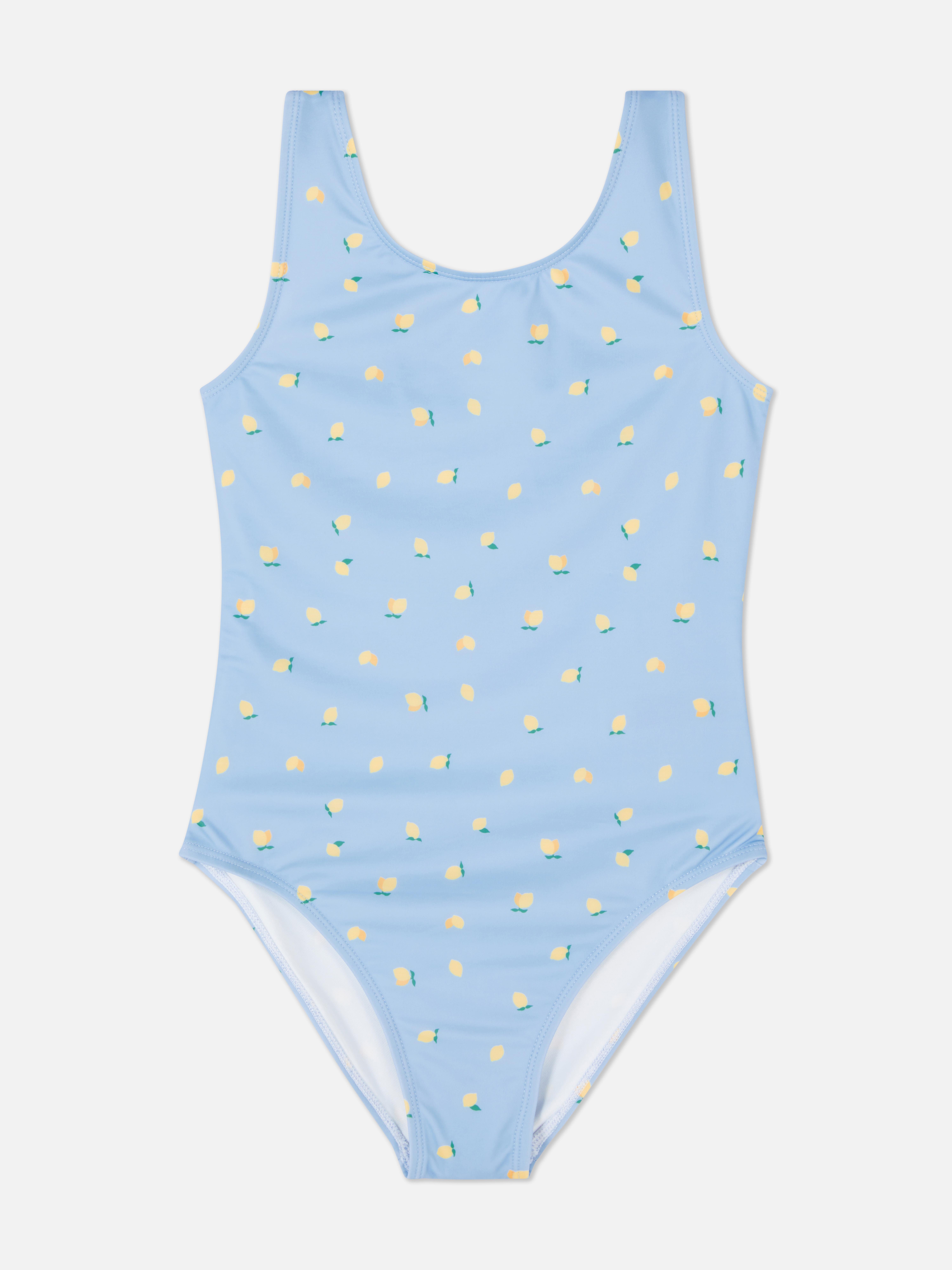 Costume da bagno aperto sulla schiena con limoni