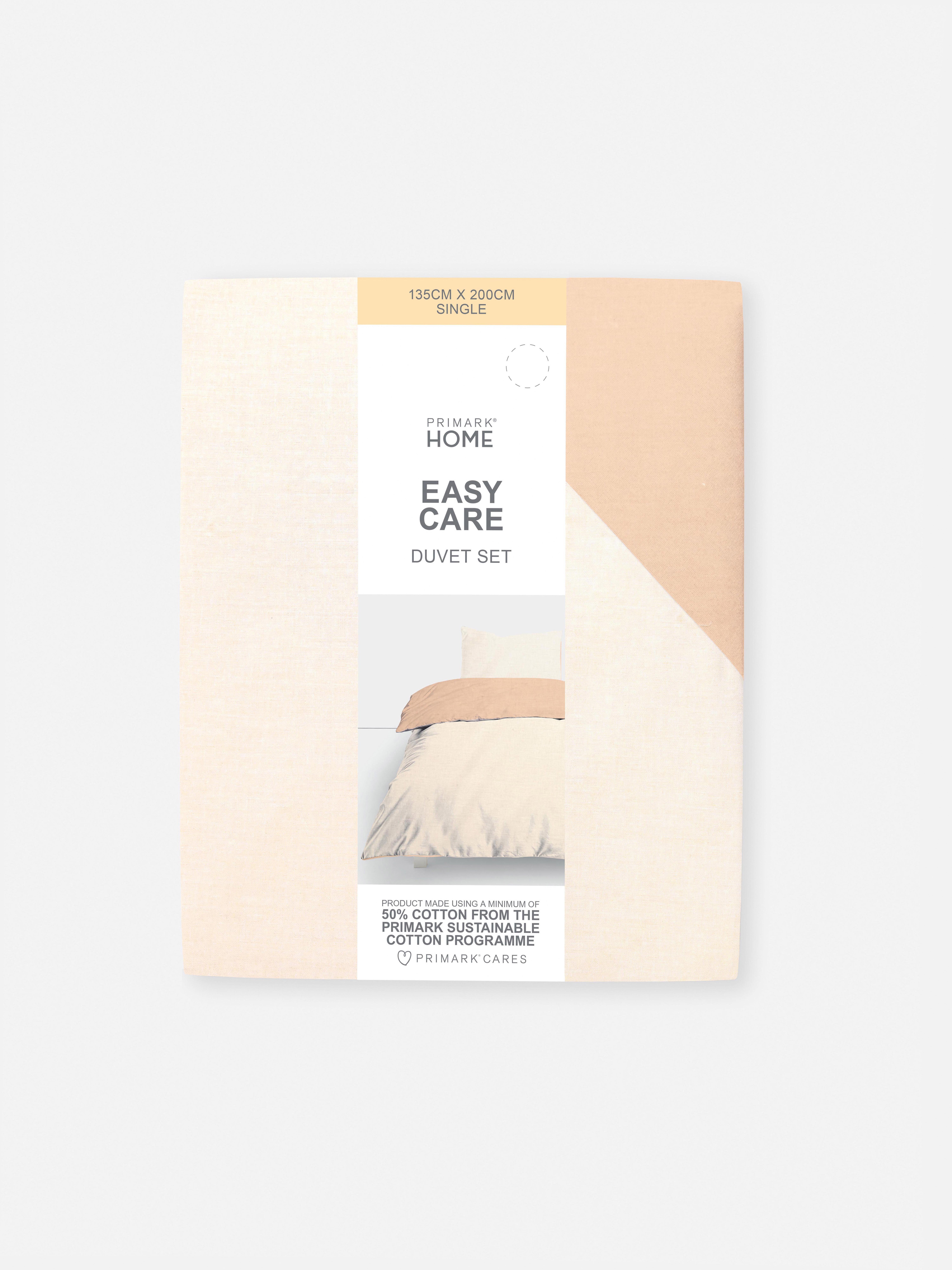 Reversible Colorblock Single Duvet Cover Set