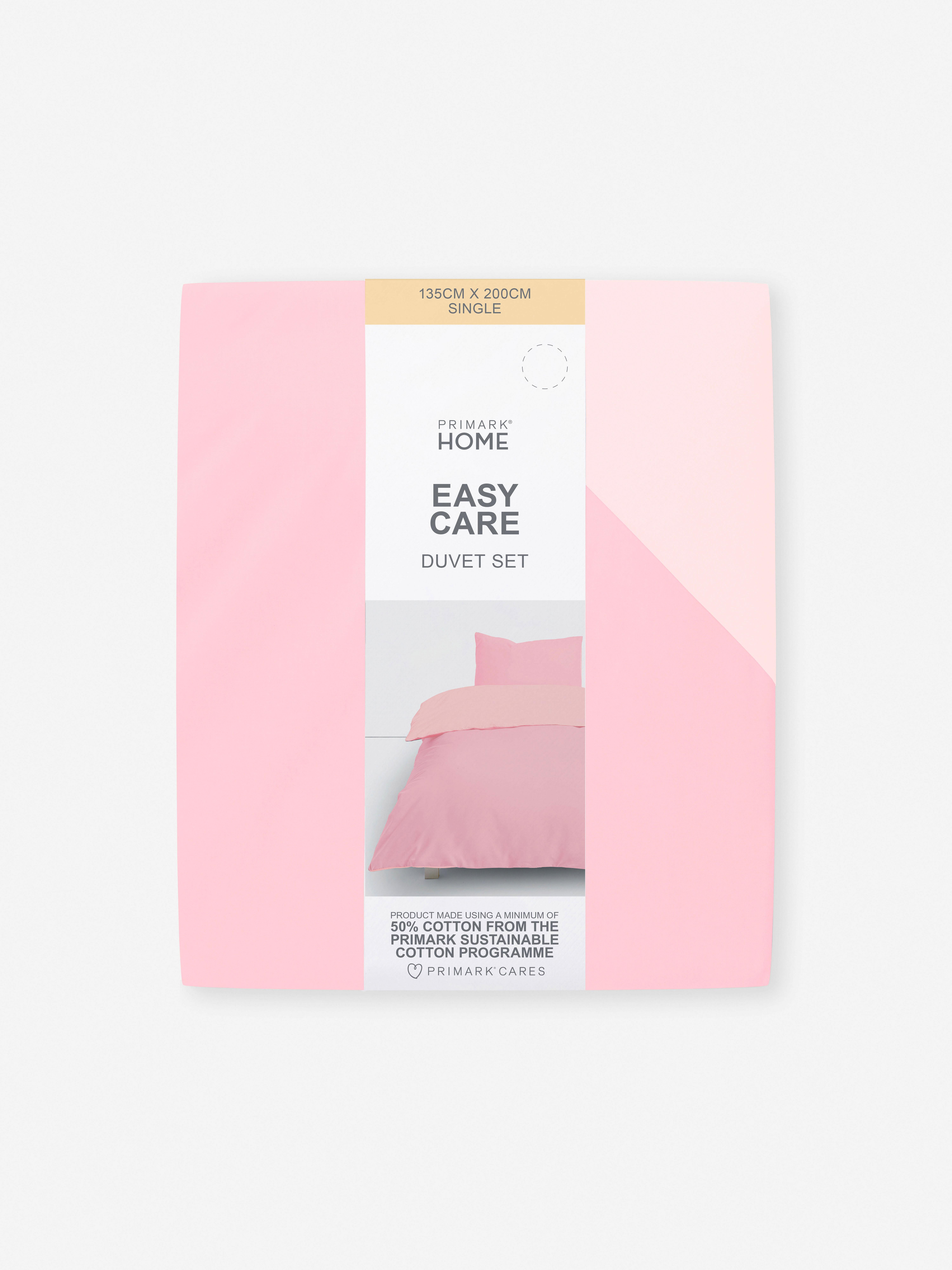 Reversible Colorblock Single Duvet Cover Set
