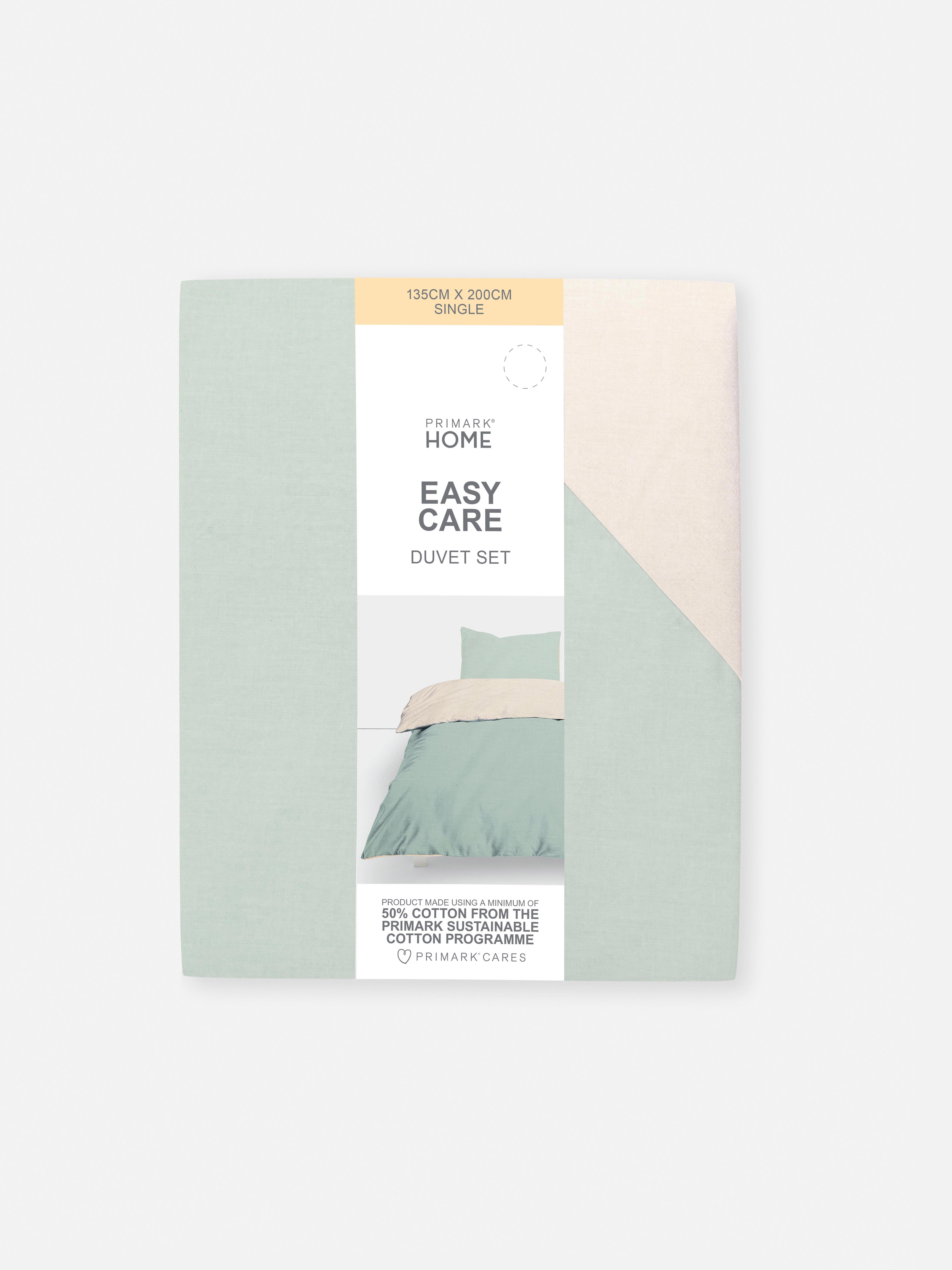 Reversible Colorblock Single Duvet Cover Set