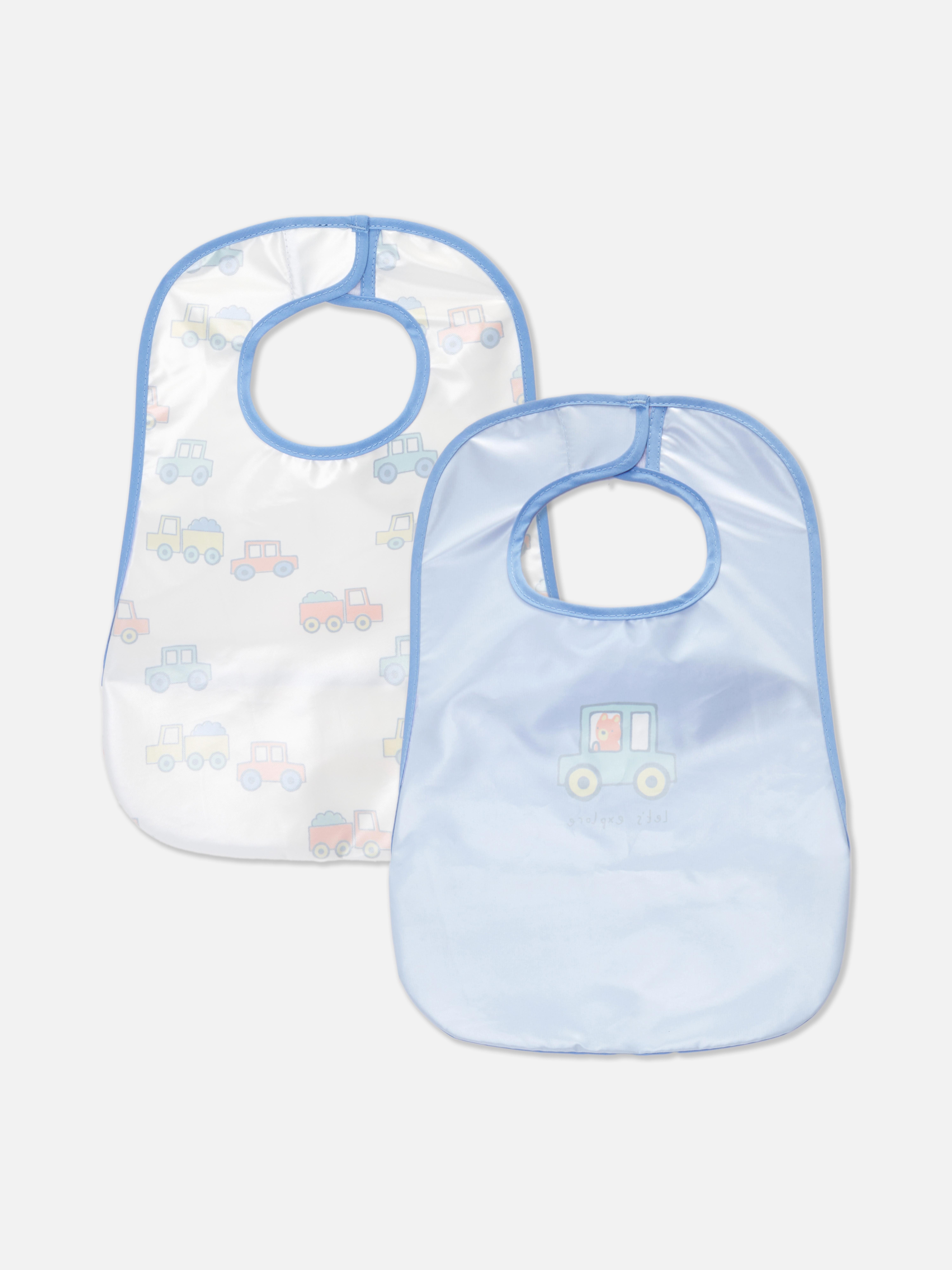 Pack de 2 baberos de vehículos para recién nacidos