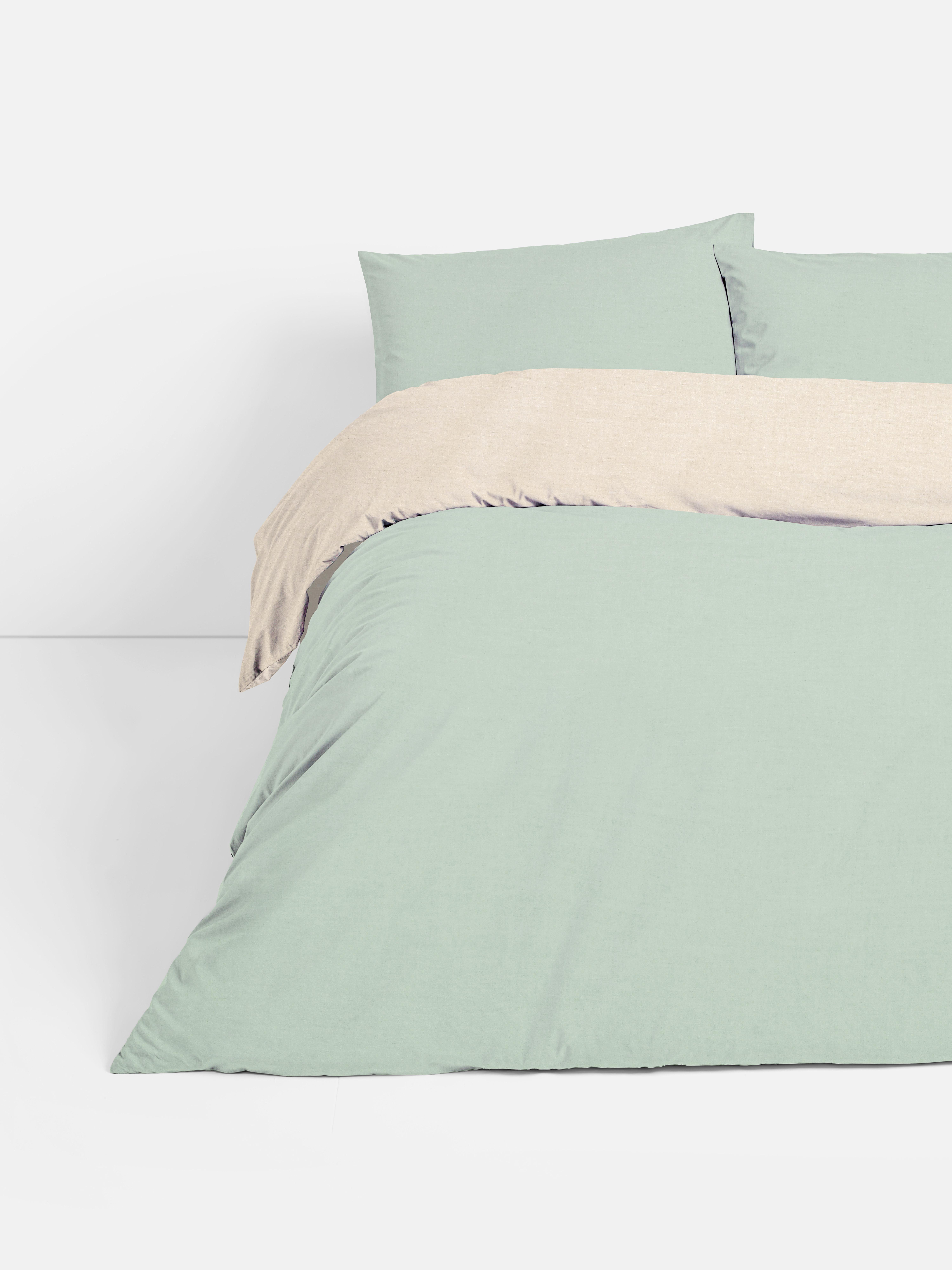 Reversible King-Sized Duvet Cover Set Green