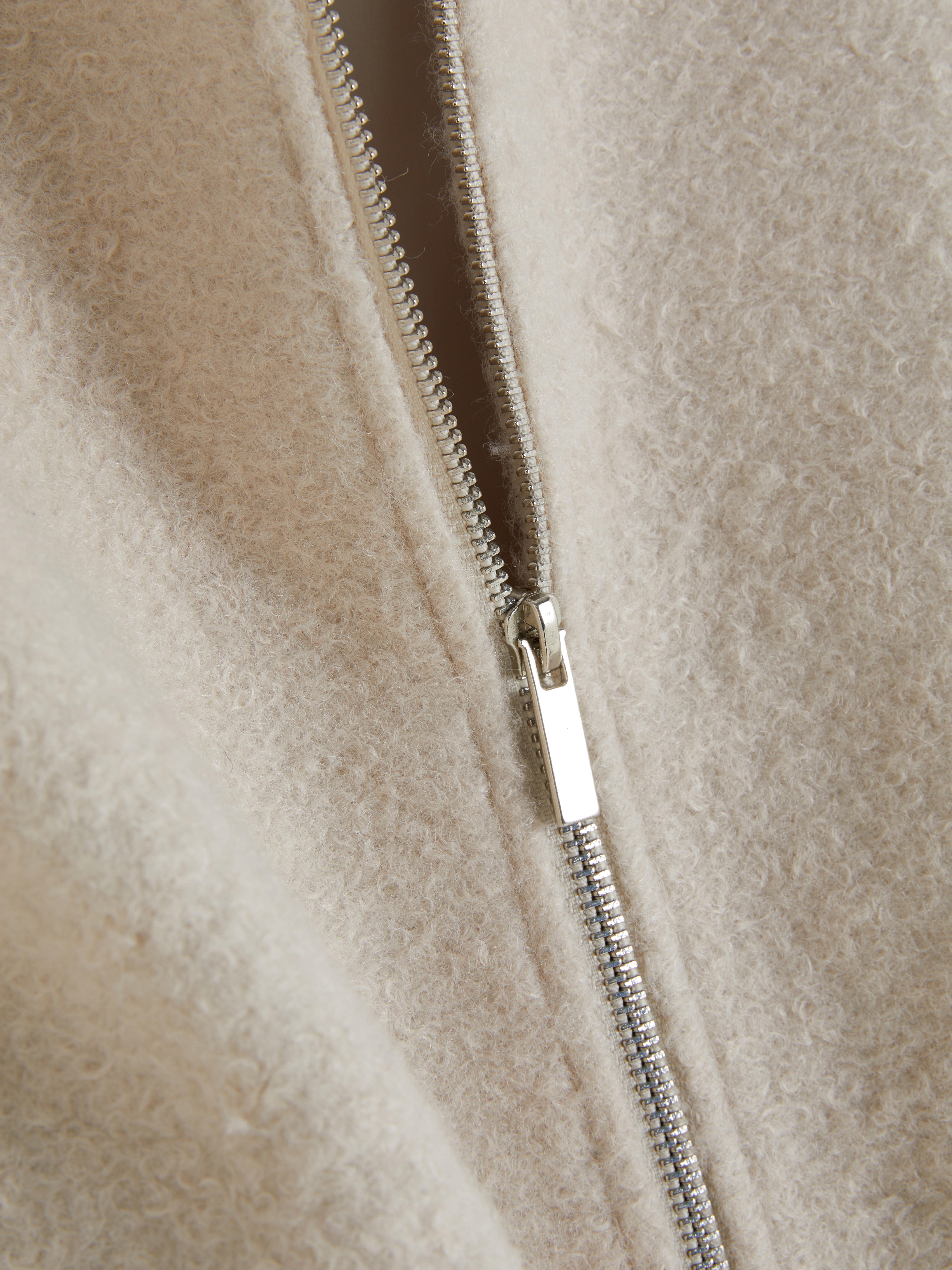 Collarless Textured Jacket