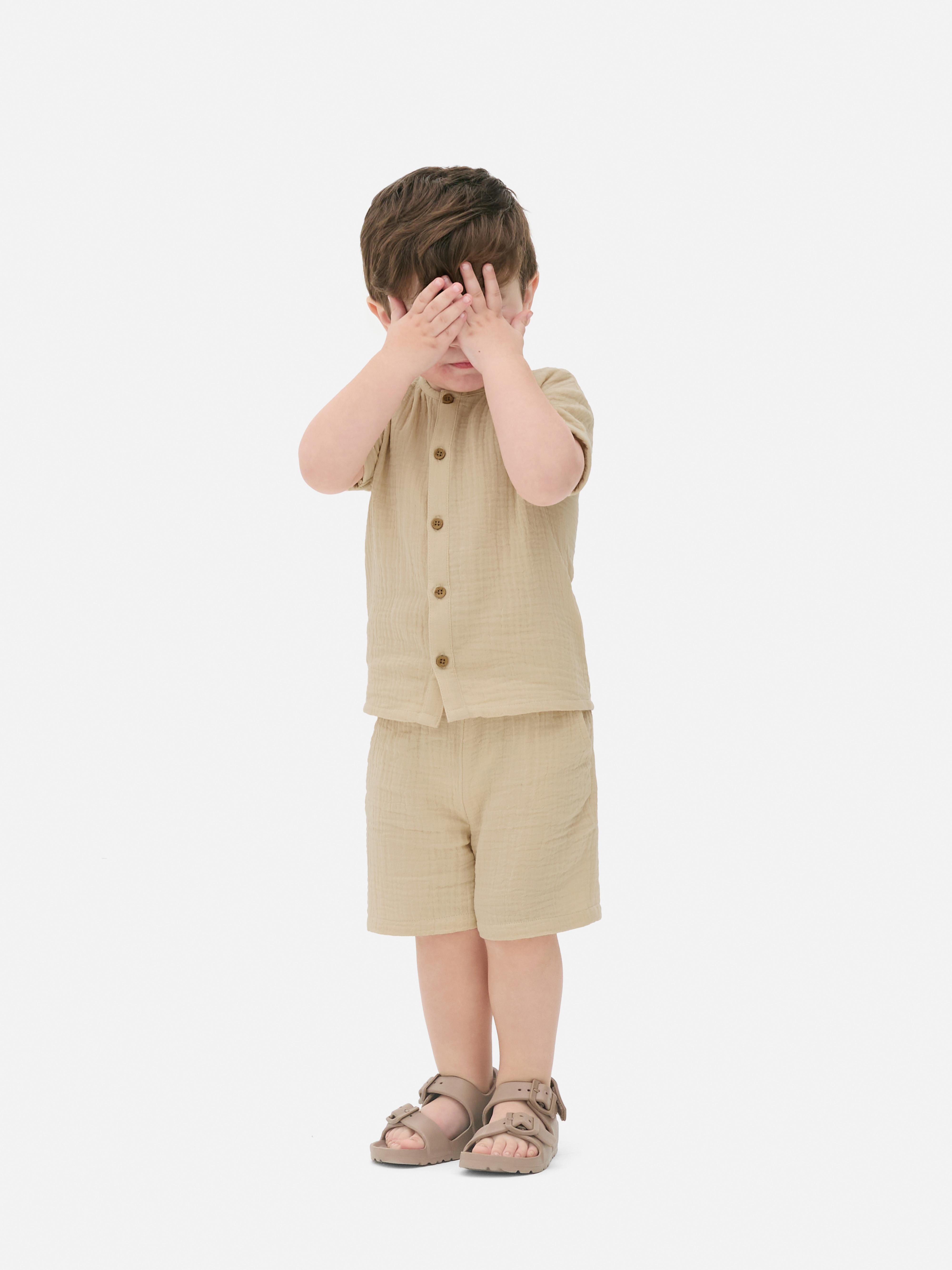 Cheesecloth Shirt and Shorts Set
