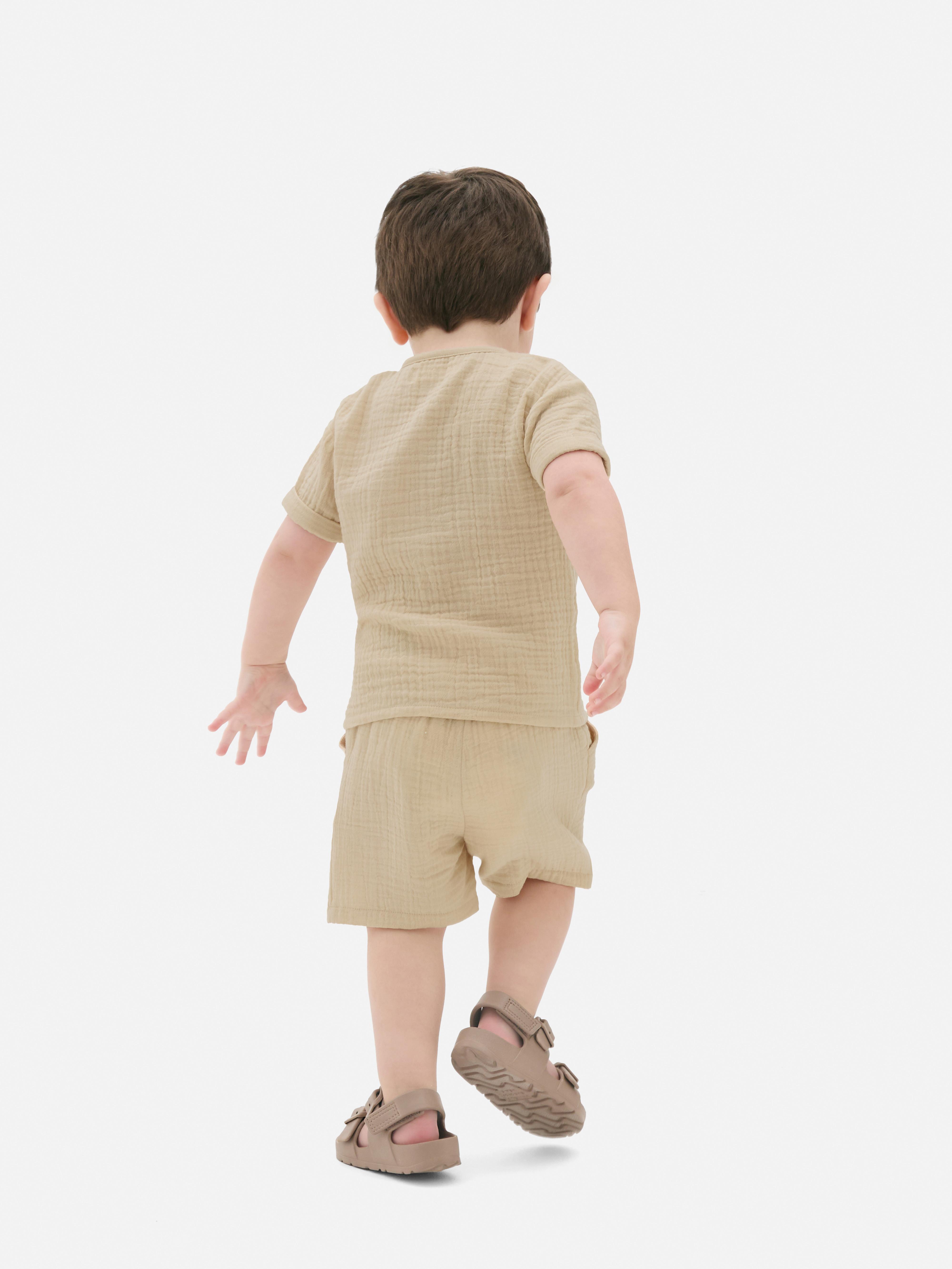 Cheesecloth Shirt and Shorts Set