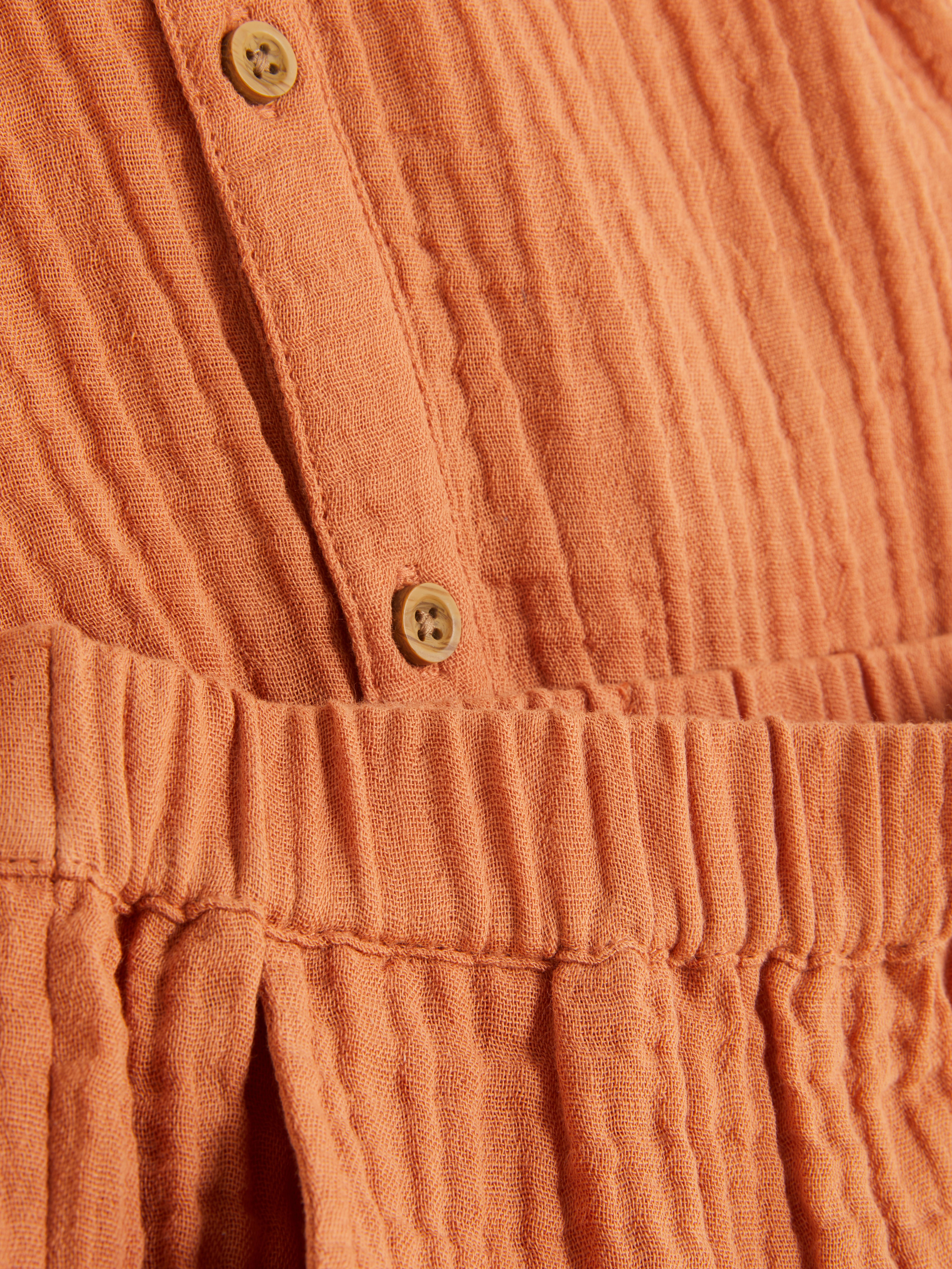 Completo camicia e pantaloncini in stamigna