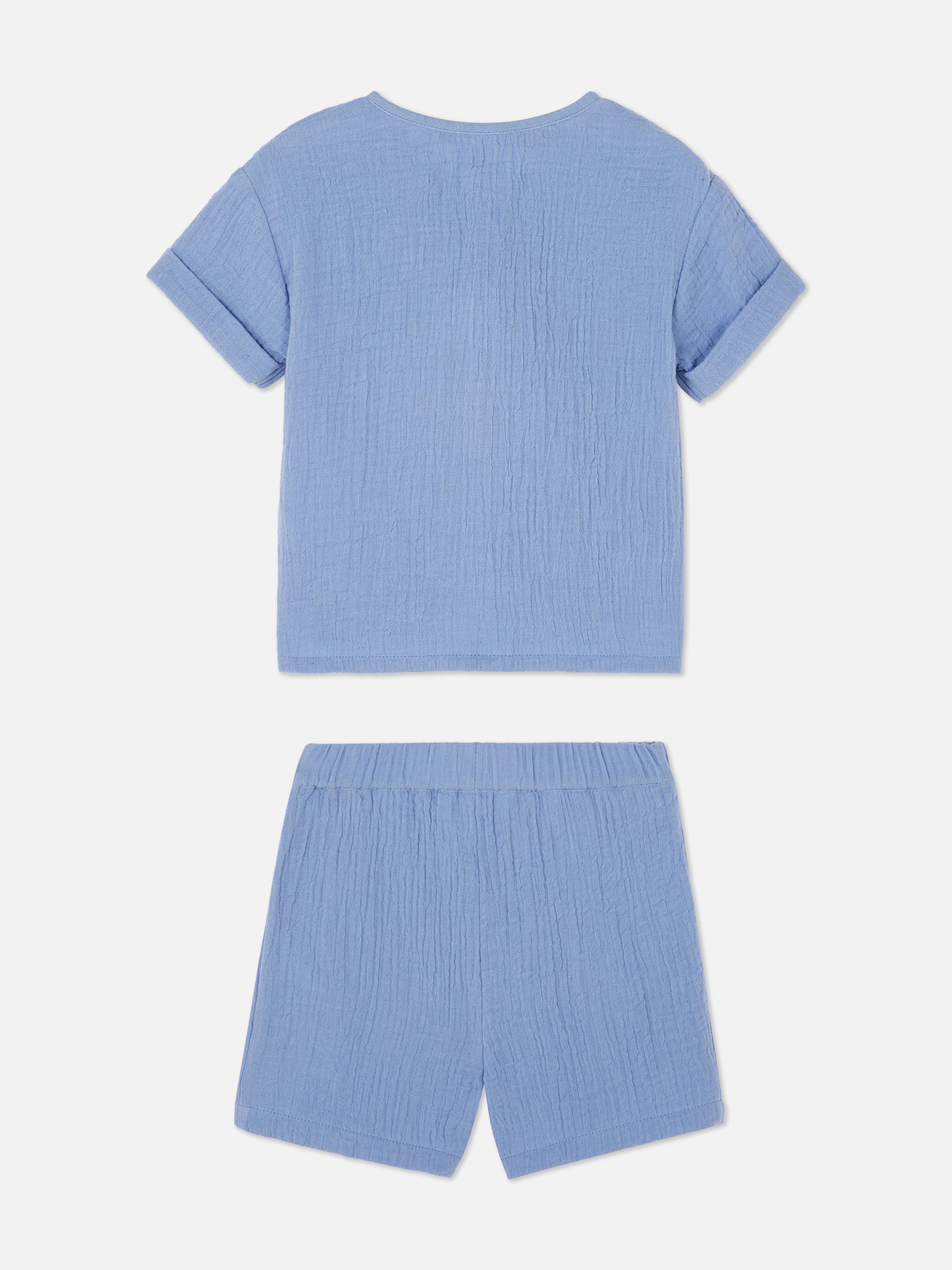 Cheesecloth Shirt and Shorts Set