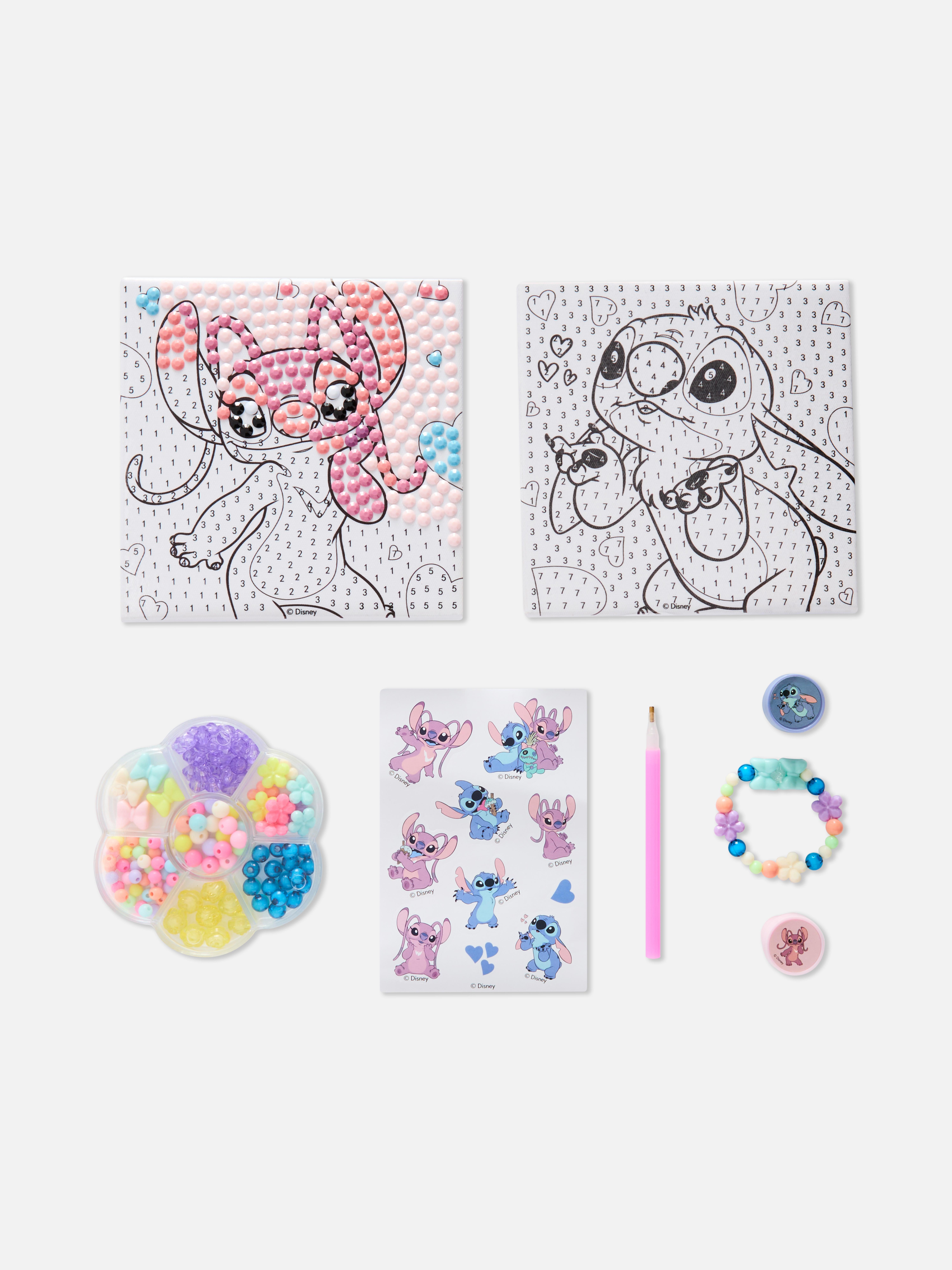 Conj. artigos papelaria Disney Stitch