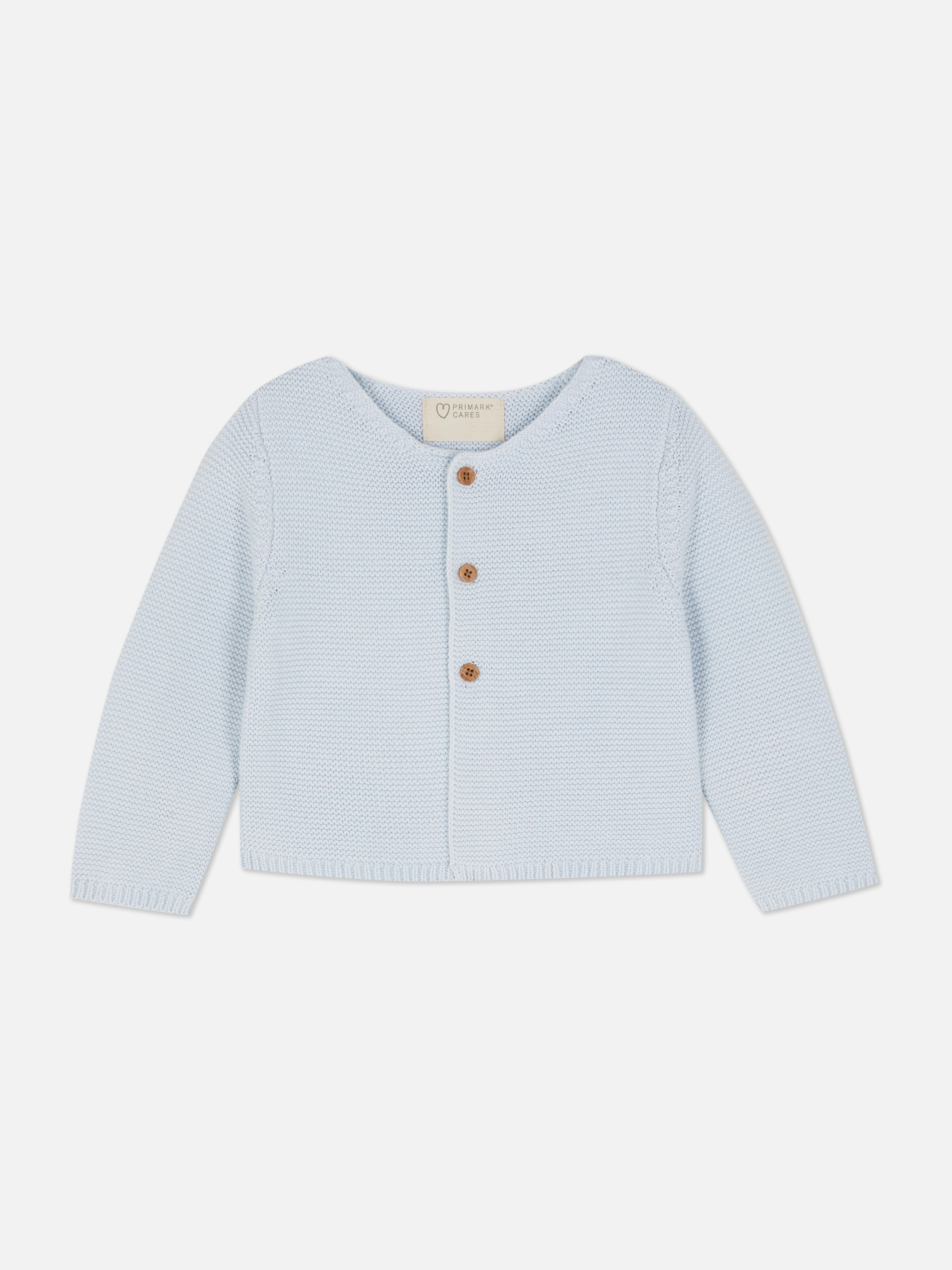 Gerippter Cardigan mit Knopfleiste