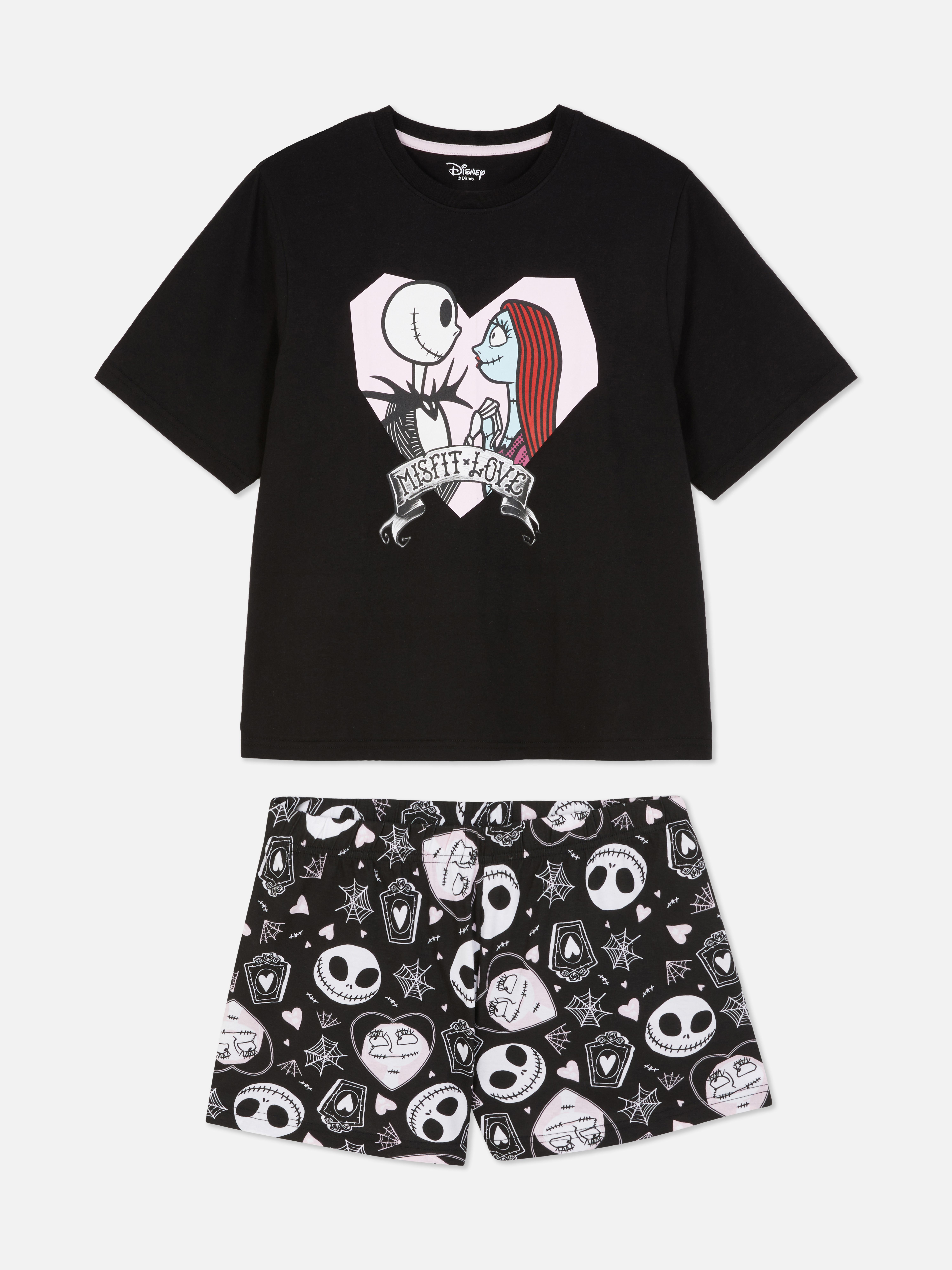 Pyjama à manches courtes Disney Noir