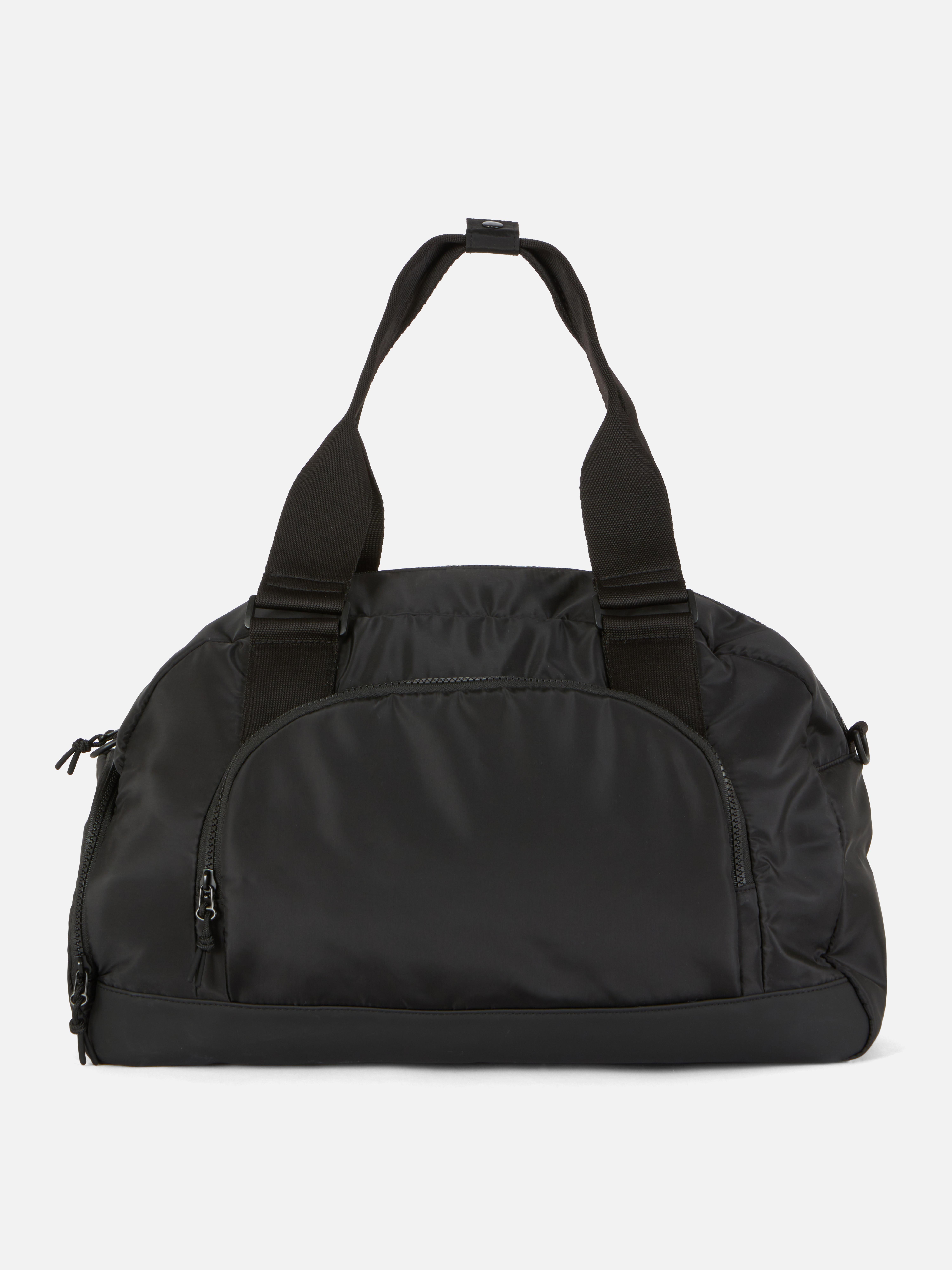 Womens Black Faux Leather Weekender Bag Primark