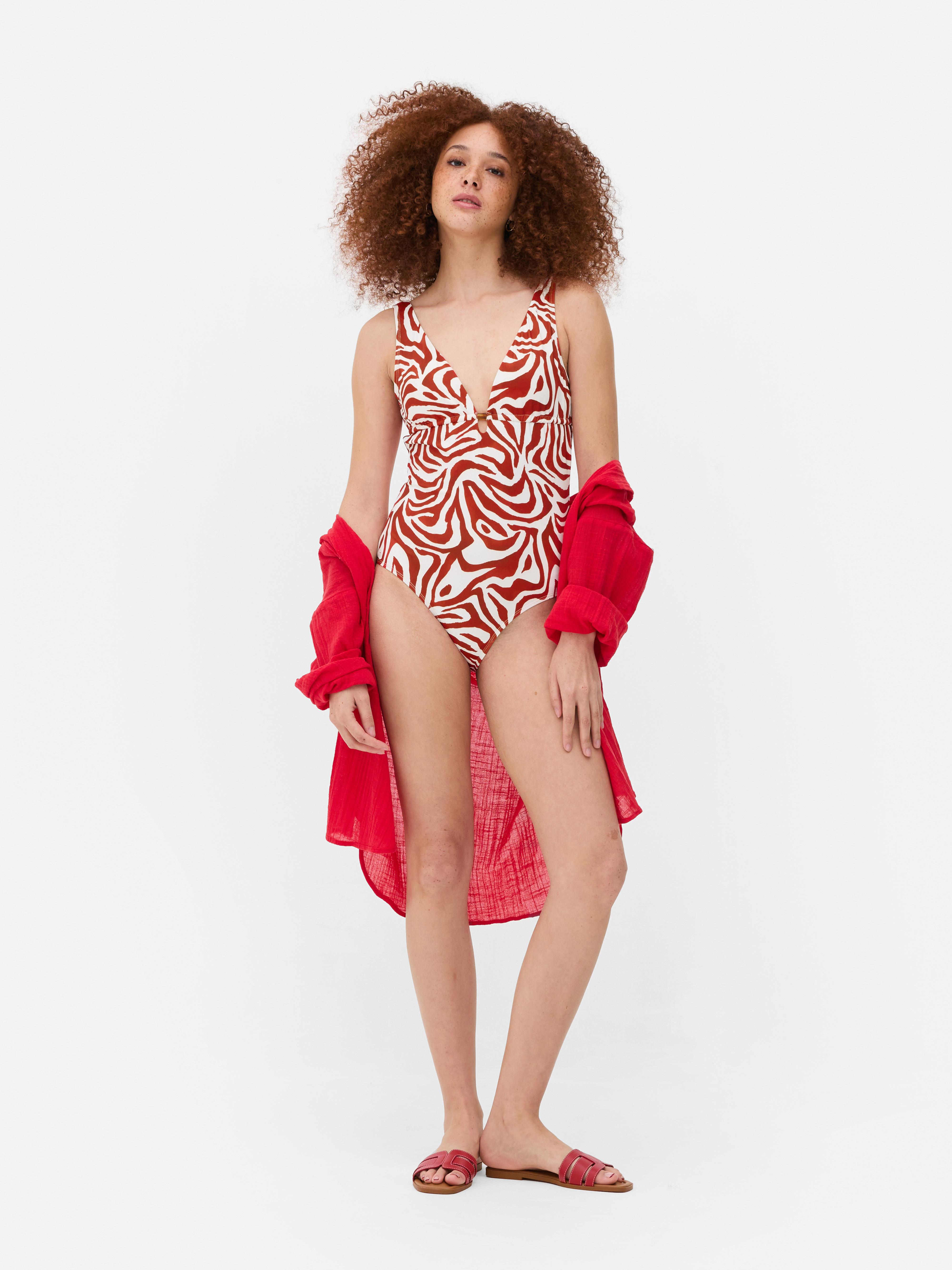 Sculpting V-Neck Swimsuit