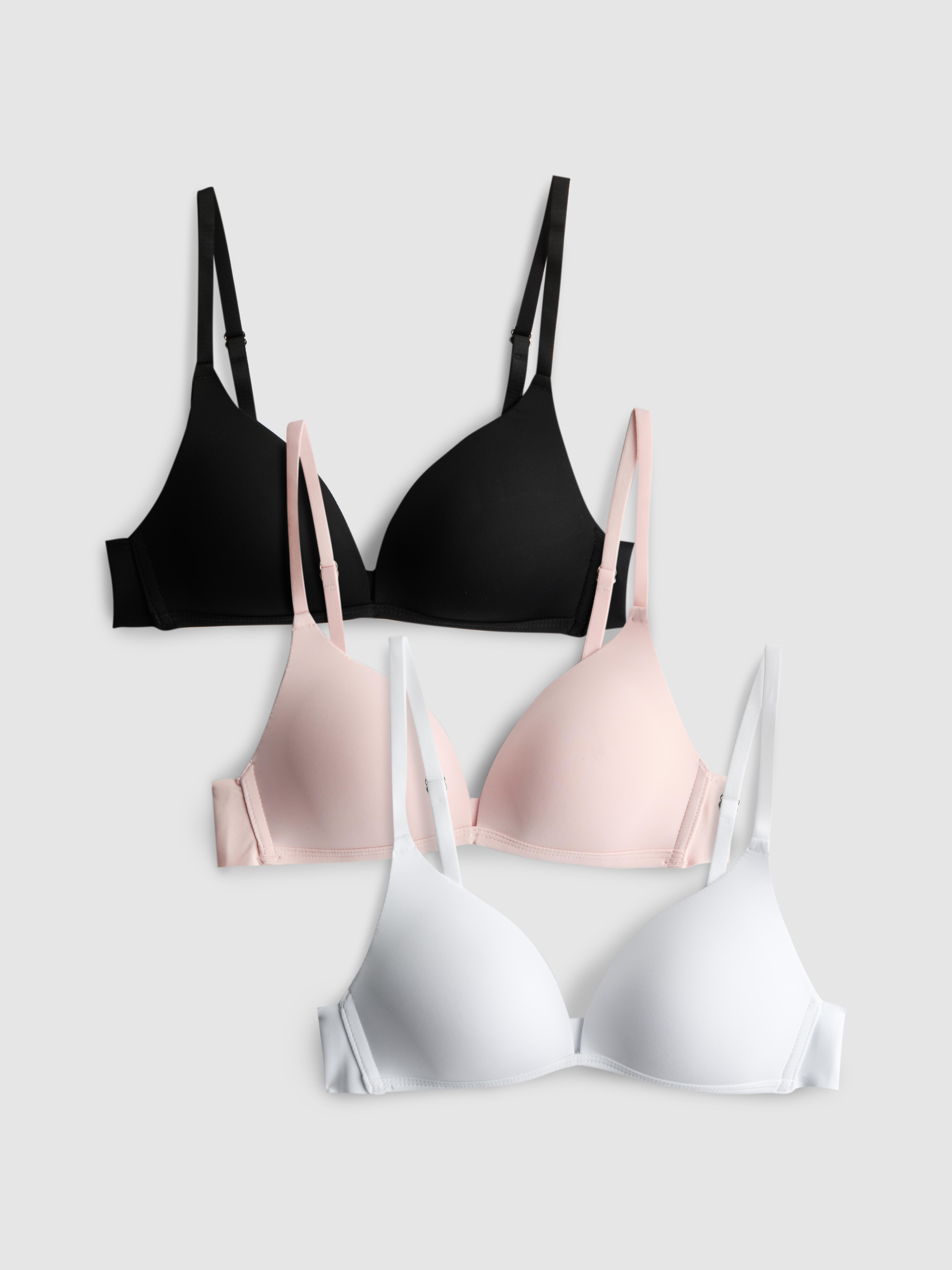 Mikrofaser-BHs ohne Bügel, 3er-Pack