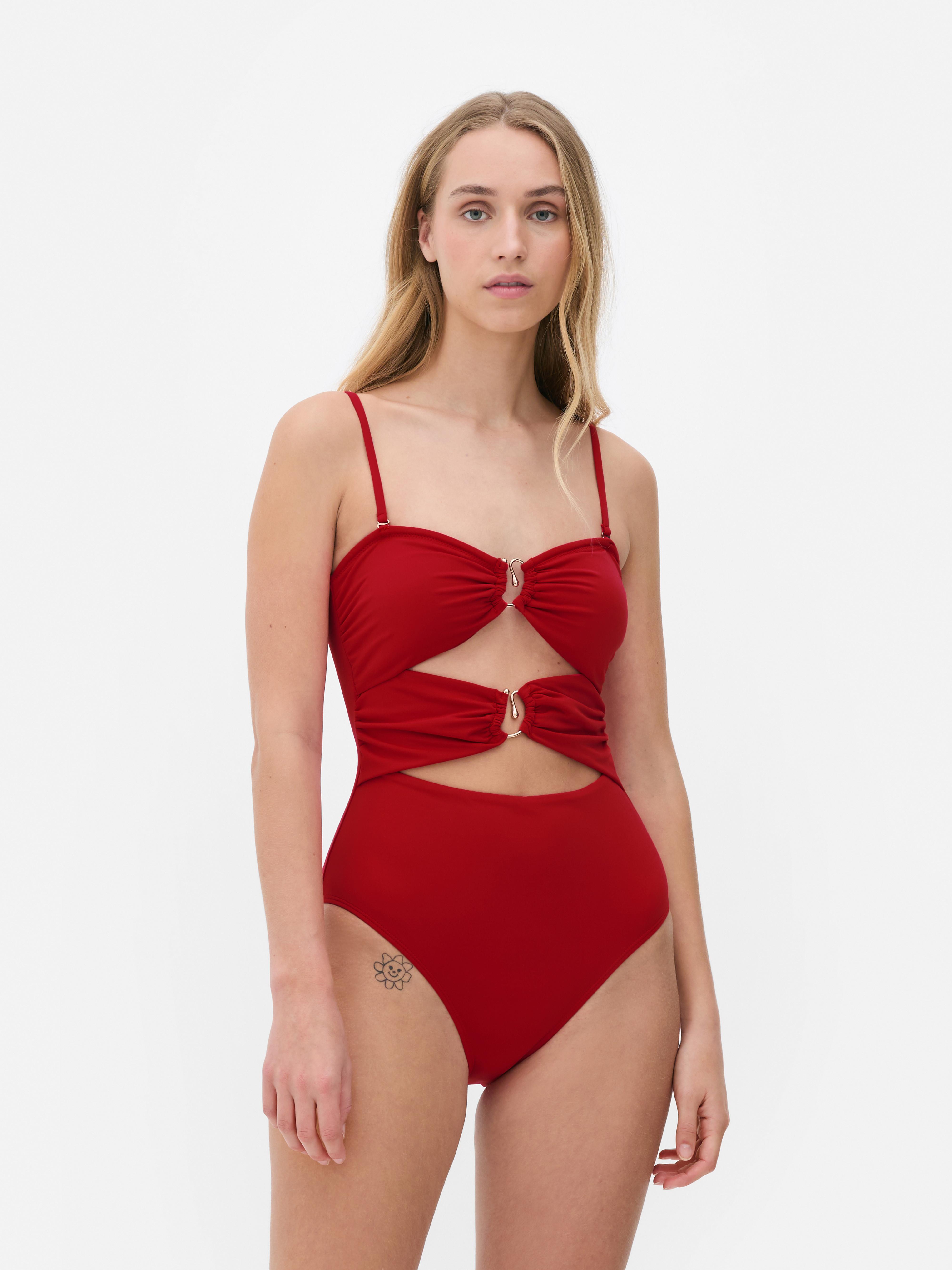 Cutout Gathered Swimsuit