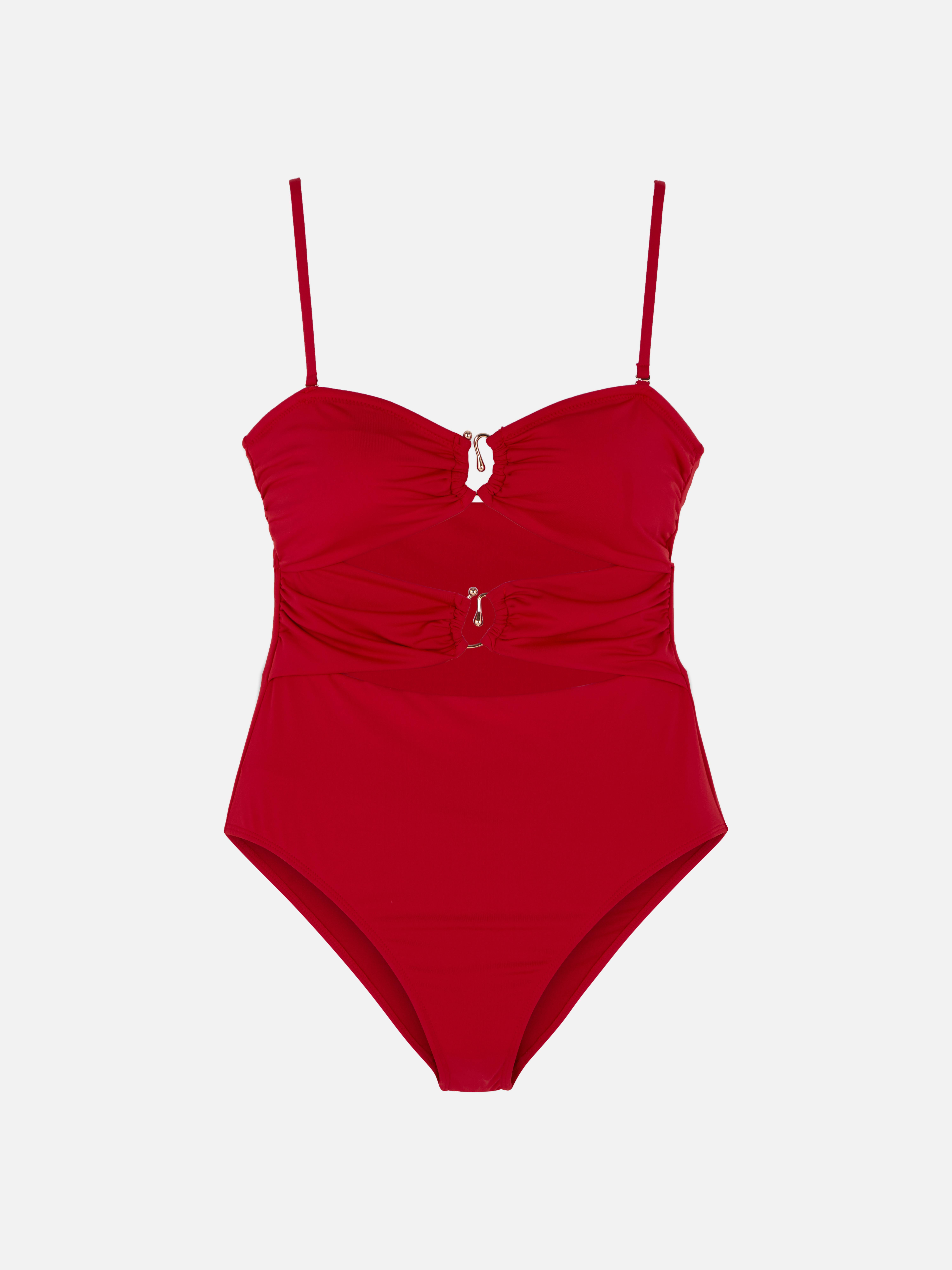 Cutout Gathered Swimsuit